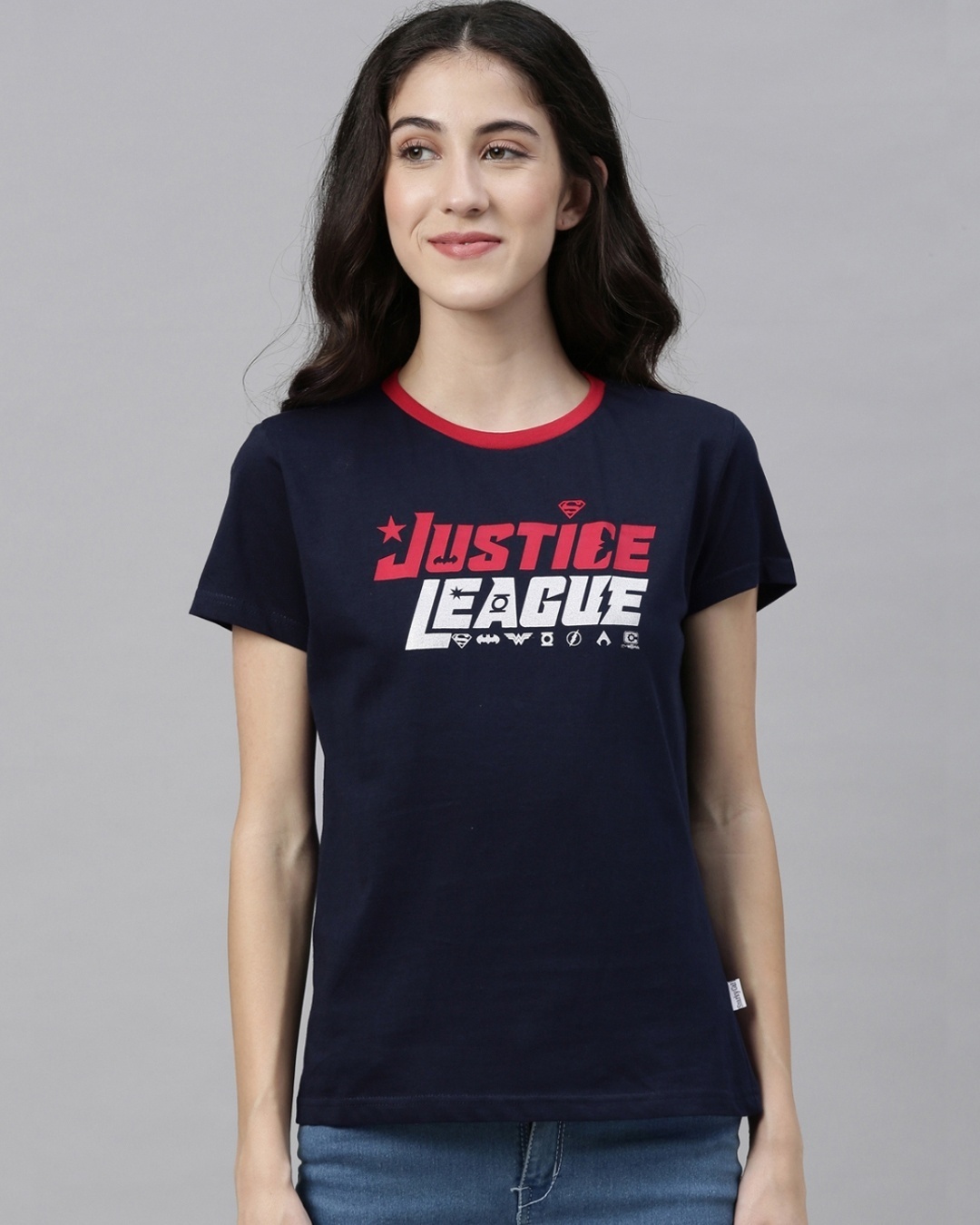 Shop Justice League   Logo T Shirt-Front