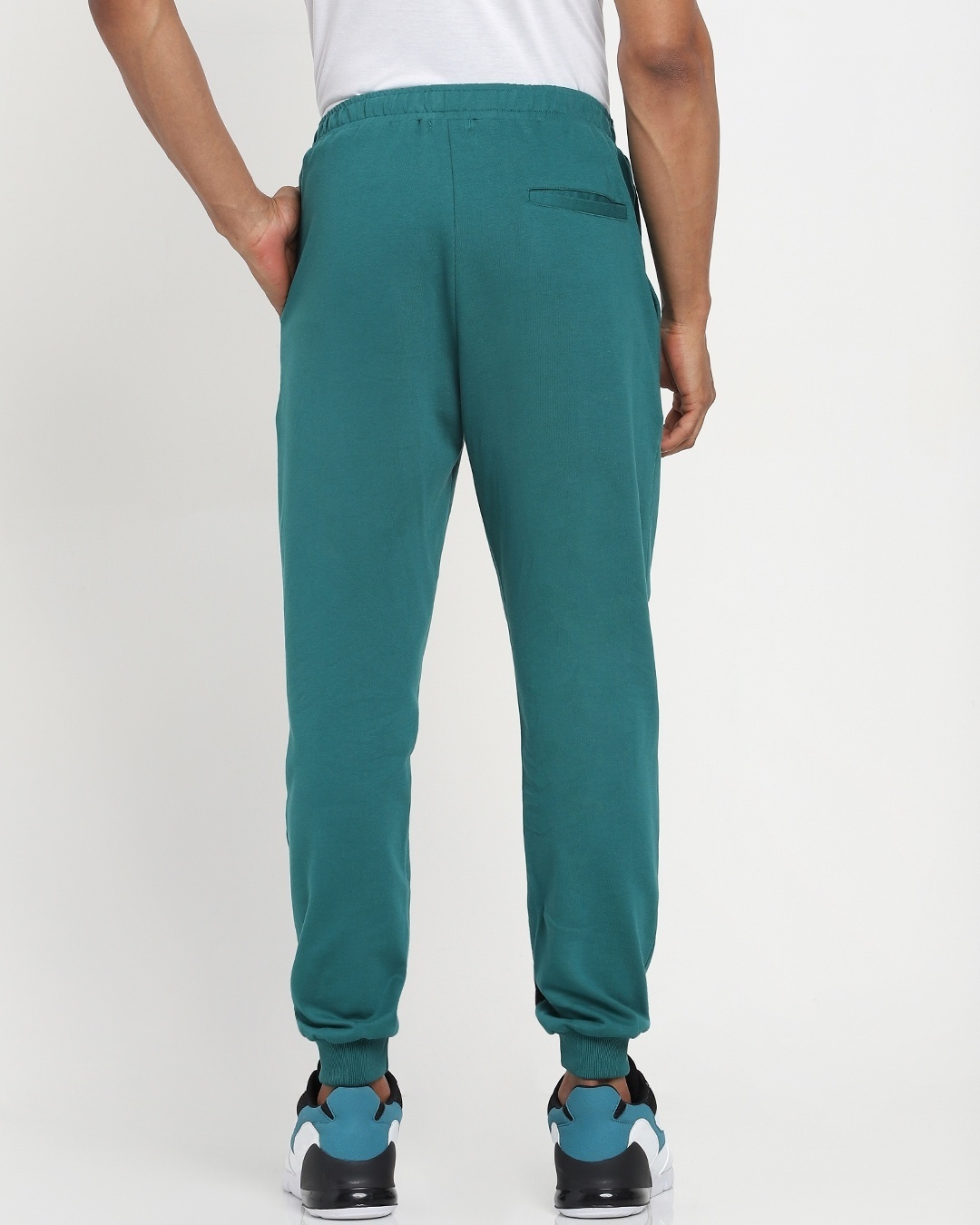 Shop Snazzy Green Color Block Joggers