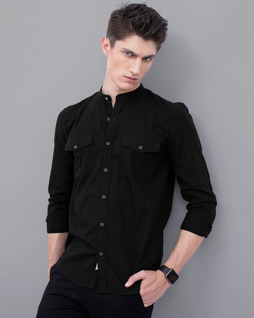 Shop Elitist Black Shirt-Front