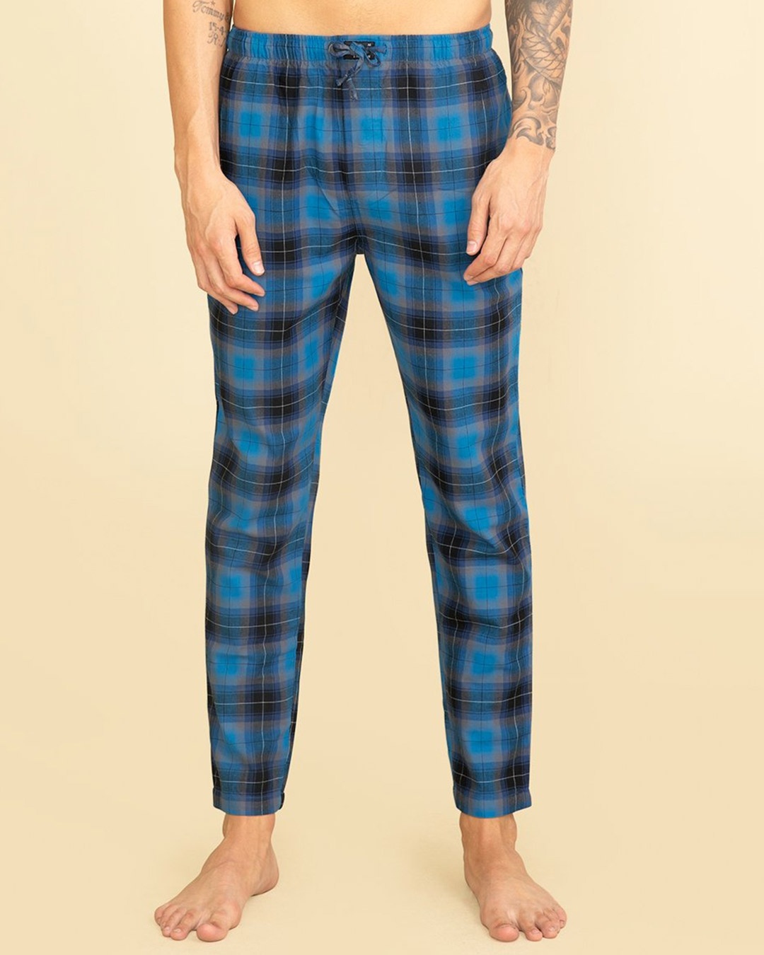 Shop Laze Cerulean Blue Pyjama-Front