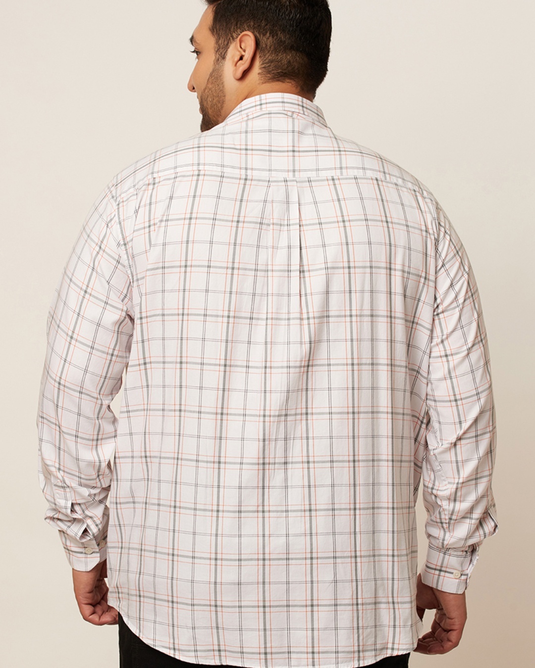Shop Men's White Checked Slim Fit Shirt