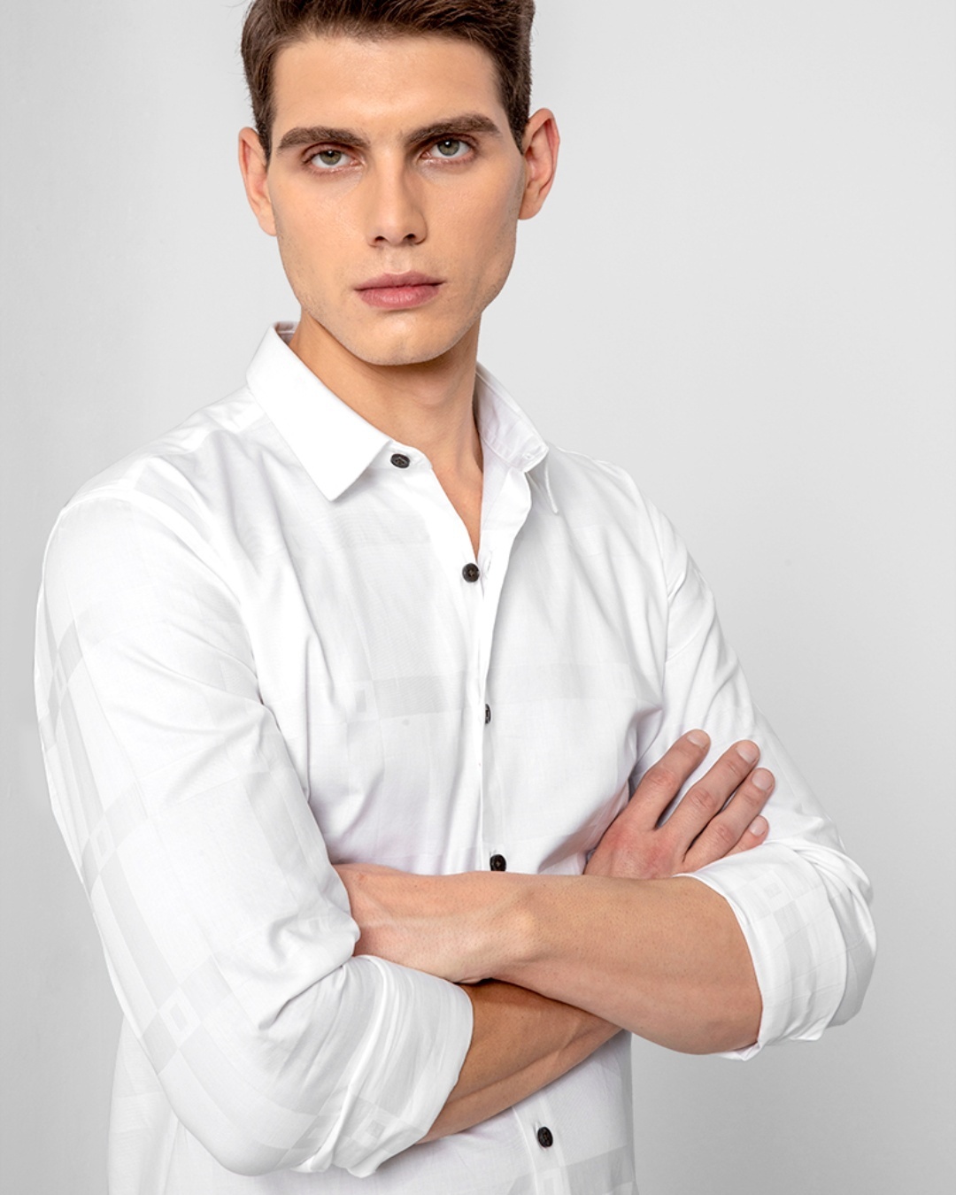 Shop Men's White Slim Fit Shirt-Design