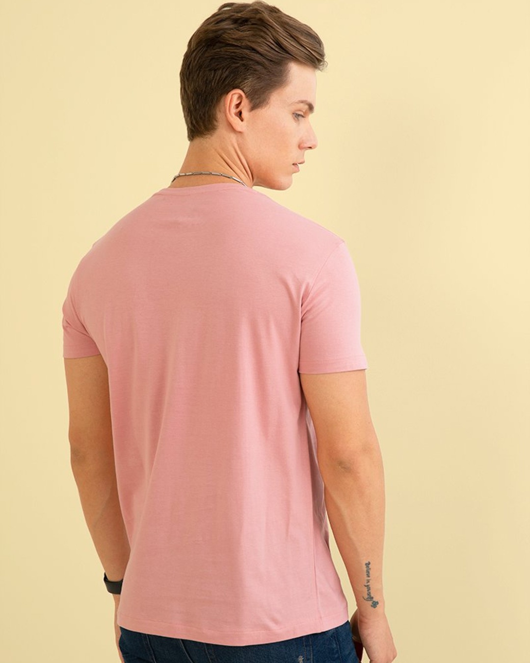 Shop Rose Salmon Pink Graphic T Shirt-Design