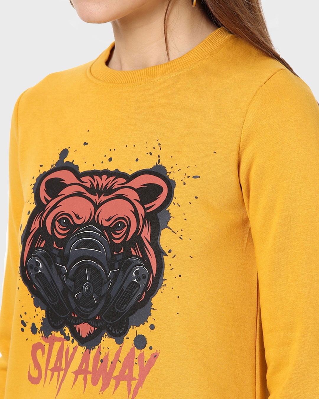 Shop Stay Away Bear Fleece Sweatshirt