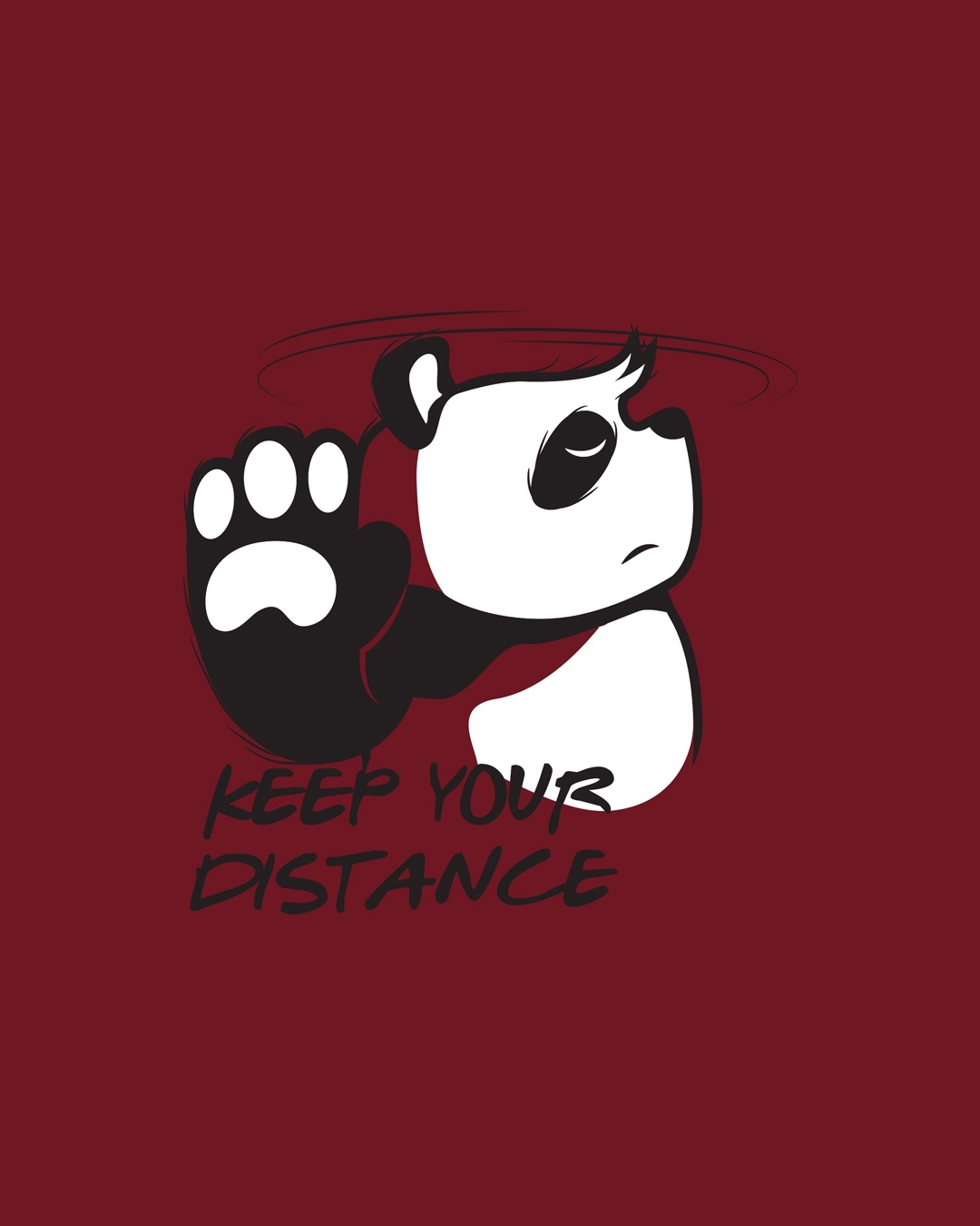 Shop Stay Away Panda Full Sleeve T-Shirt-Full