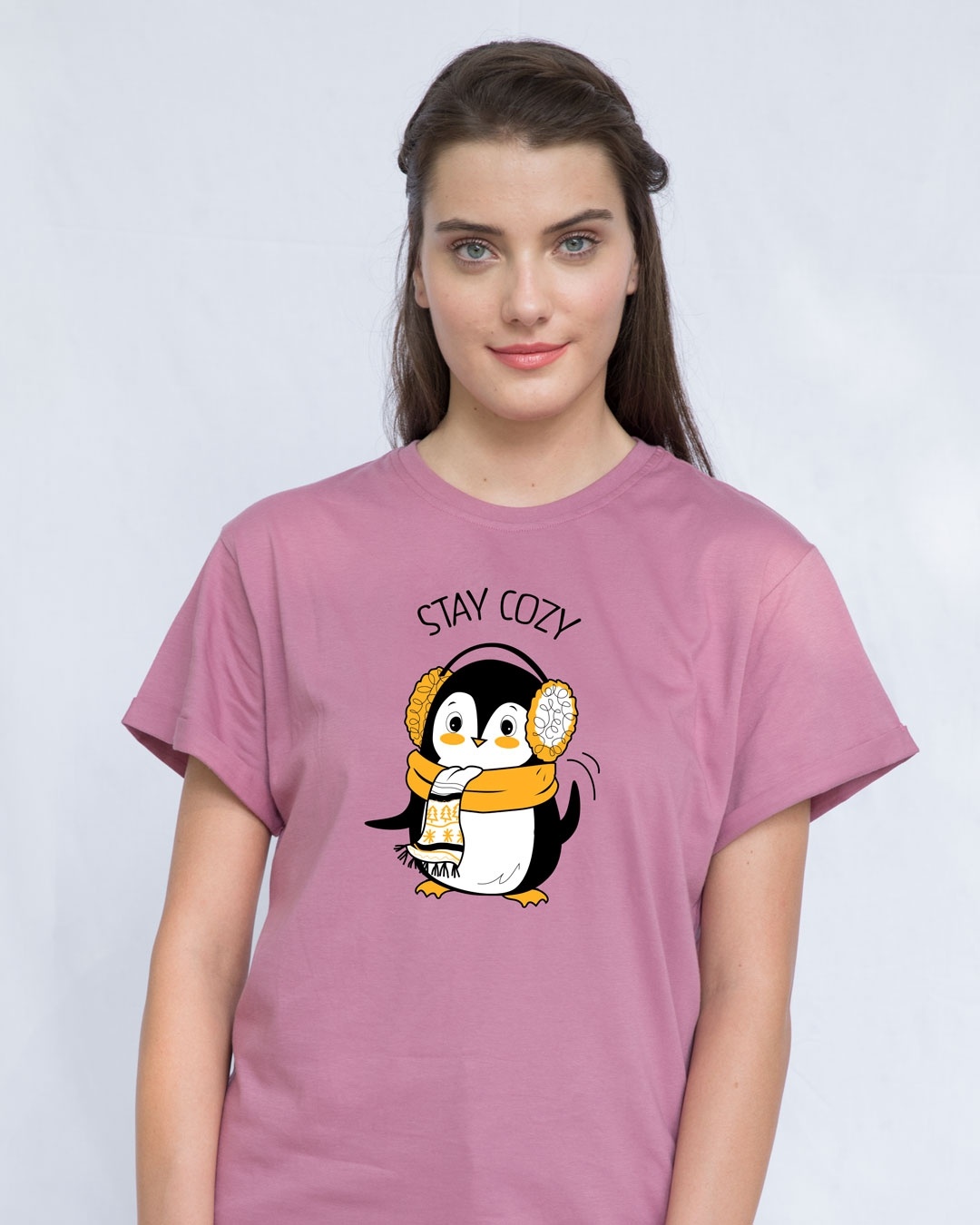 Shop Stay Cozy Boyfriend T-Shirt-Front