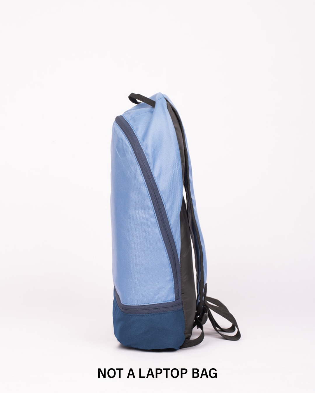 Shop Steel Blue Plain Small Backpack-Back