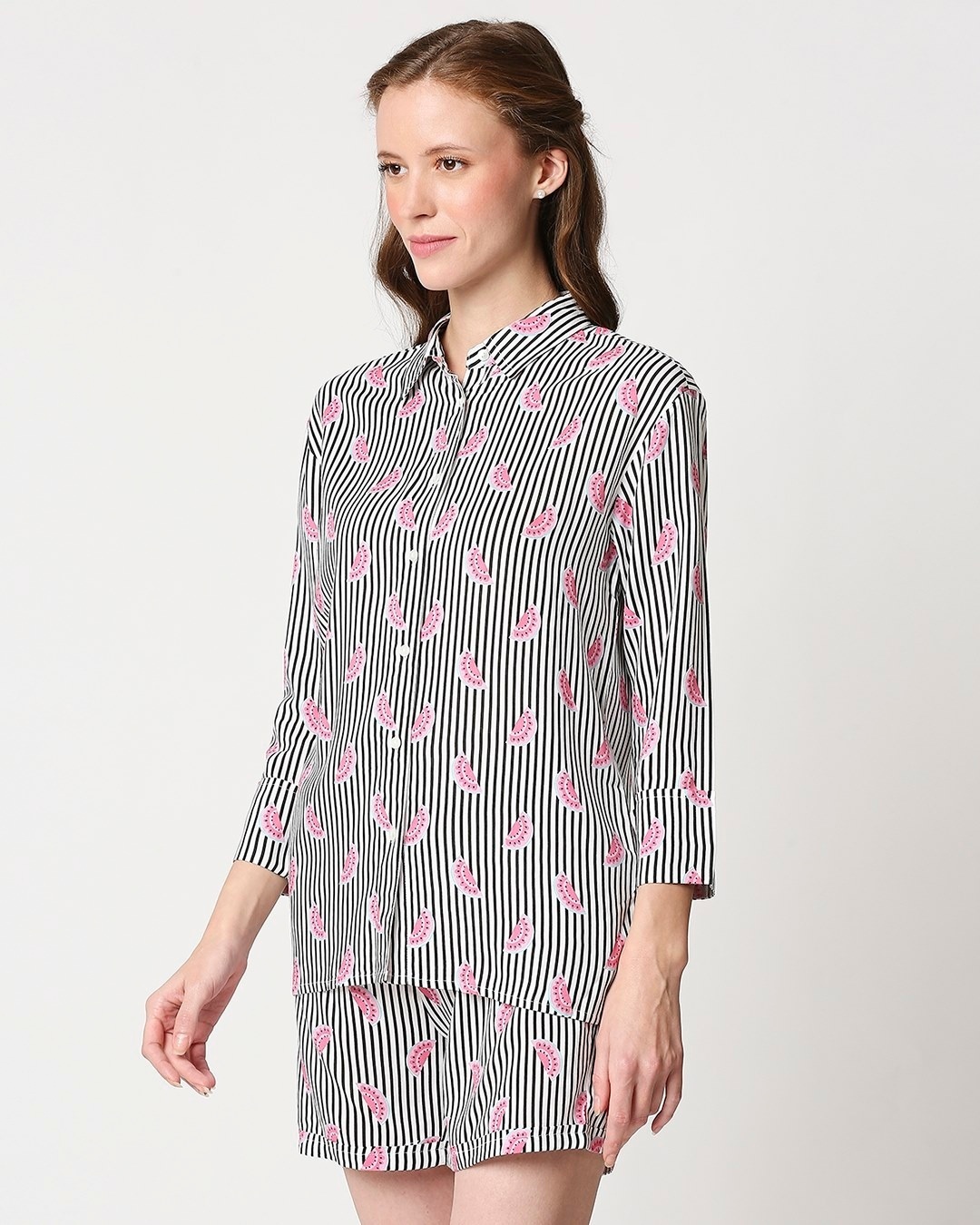 Shop Stripe Rayon Nightwear Set-Design