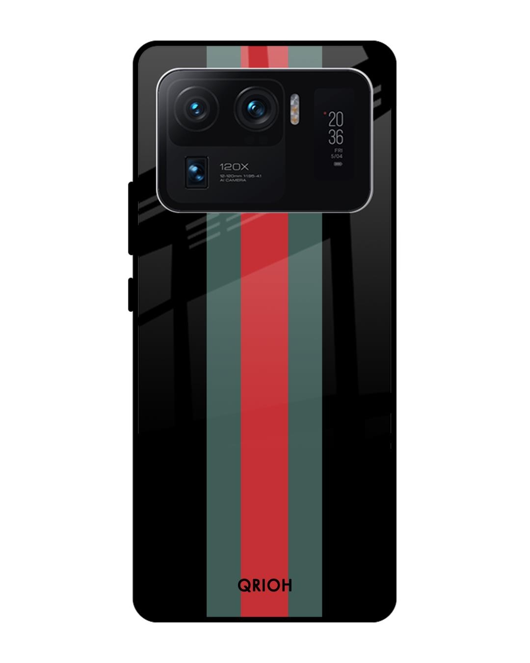 Buy Striped Premium Glass Cover For Mi 11 Ultra (Impact Resistant