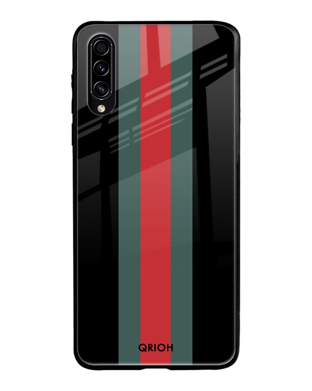 Shop Striped Premium Glass Cover For Samsung Galaxy A30s(Impact Resistant, Matte Finish)-Front