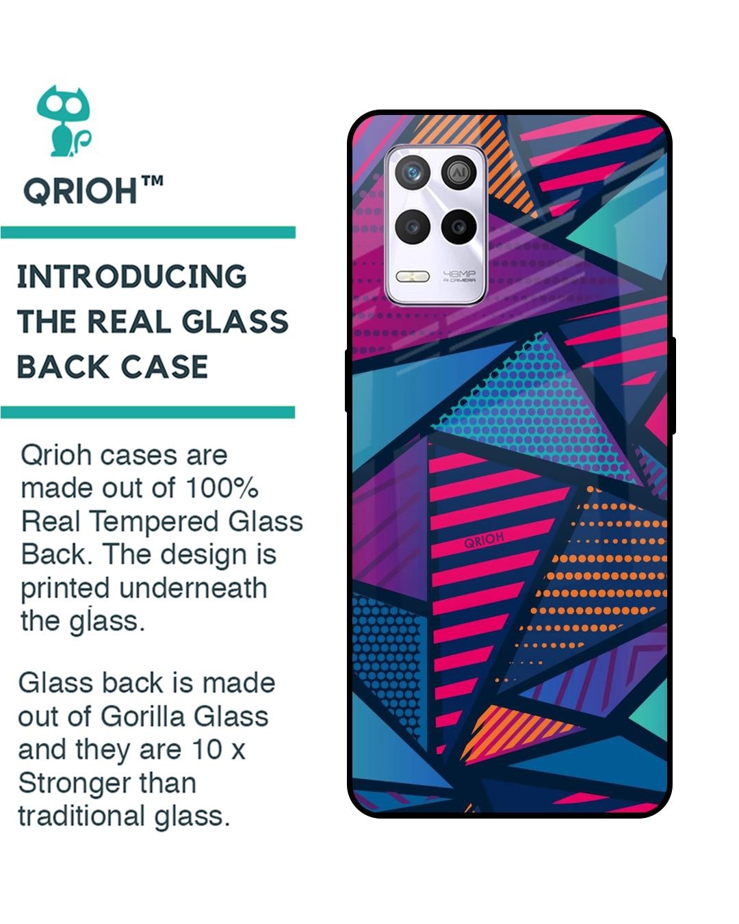 Shop Structural Abstract Premium Glass Cover for Realme 9 5G (Shock Proof, Scratch Resistant)-Back