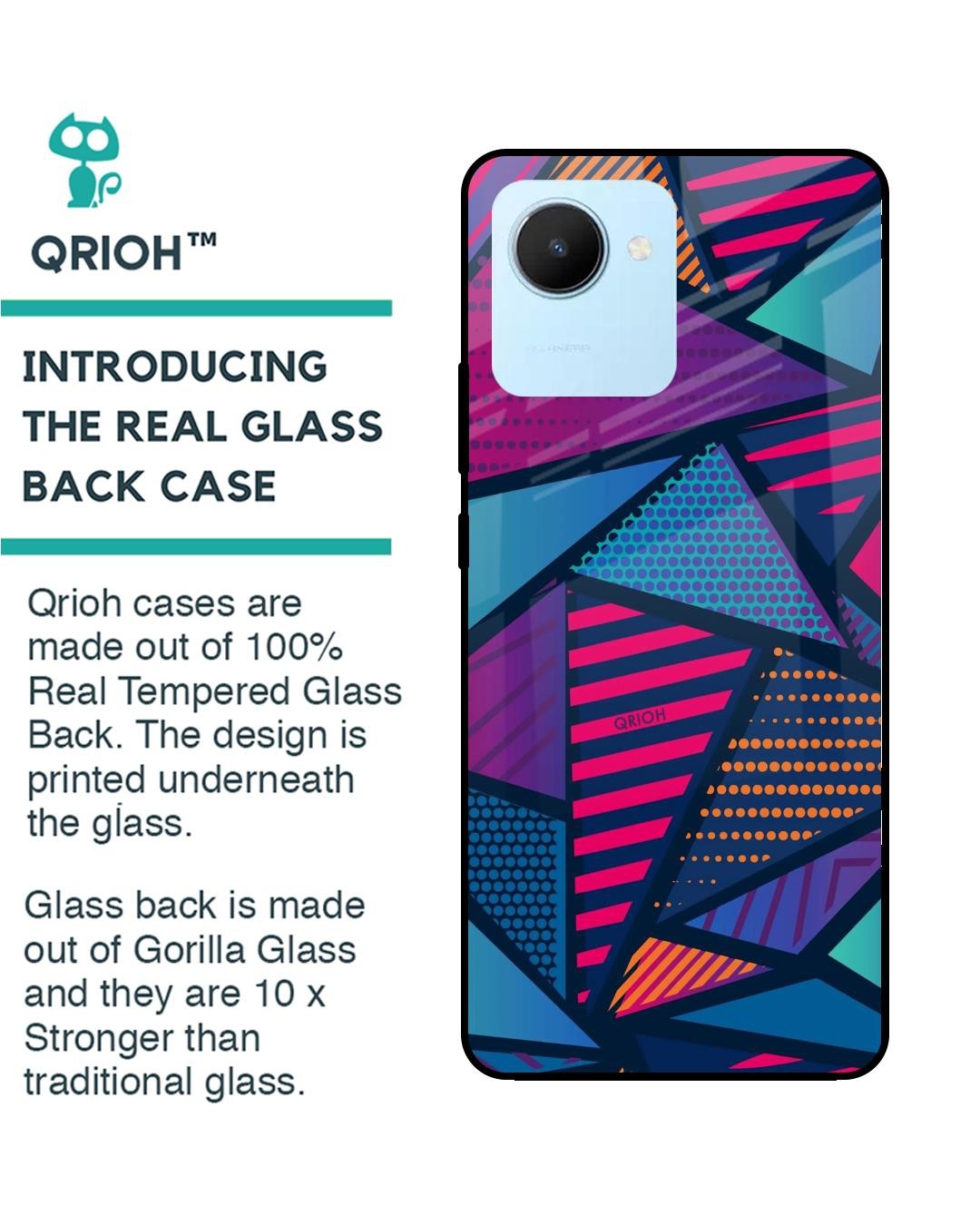 Shop Structural Abstract Premium Glass Cover for Realme C30 (Shock Proof, Scratch Resistant)-Back