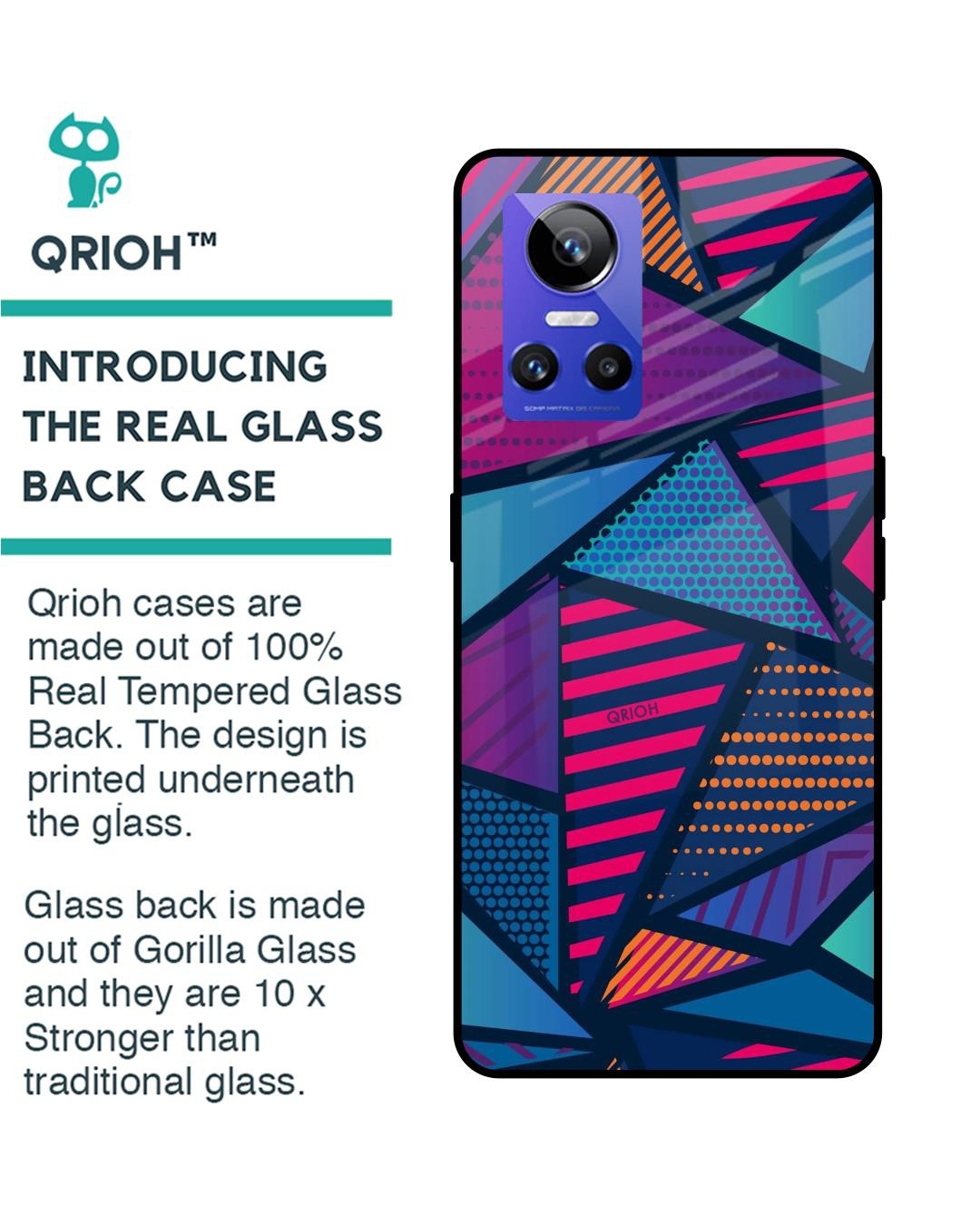 Shop Structural Abstract Premium Glass Cover for Realme GT Neo 3 (Shock Proof, Scratch Resistant)-Back
