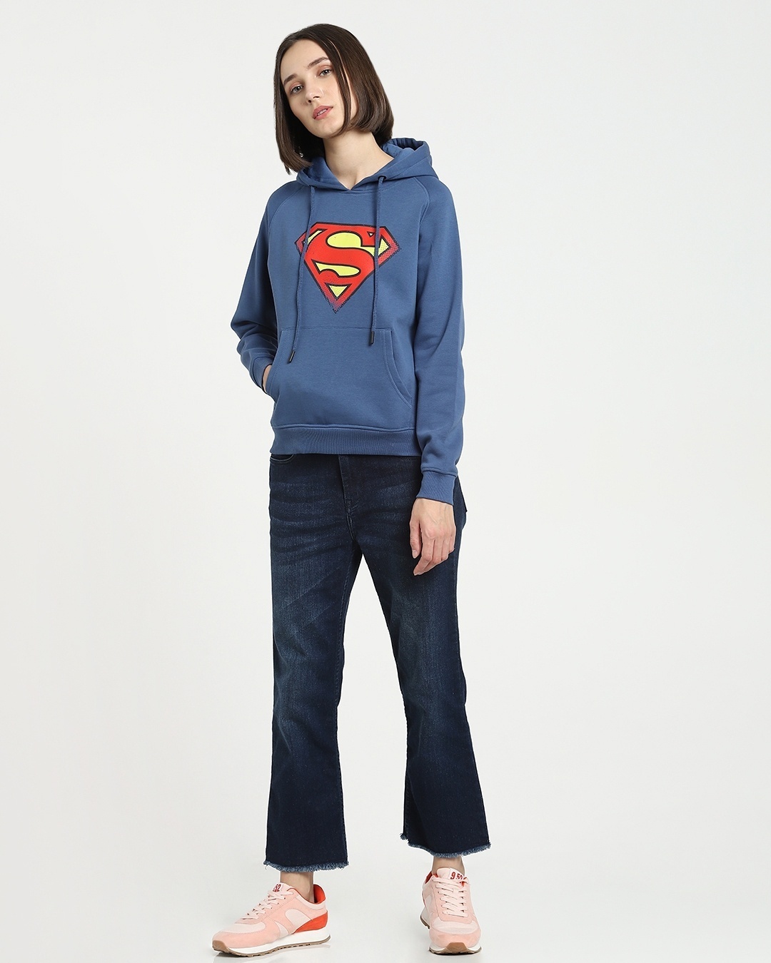 Shop Superman Classic Logo Sweatshirt Hoodie (SML)-Full