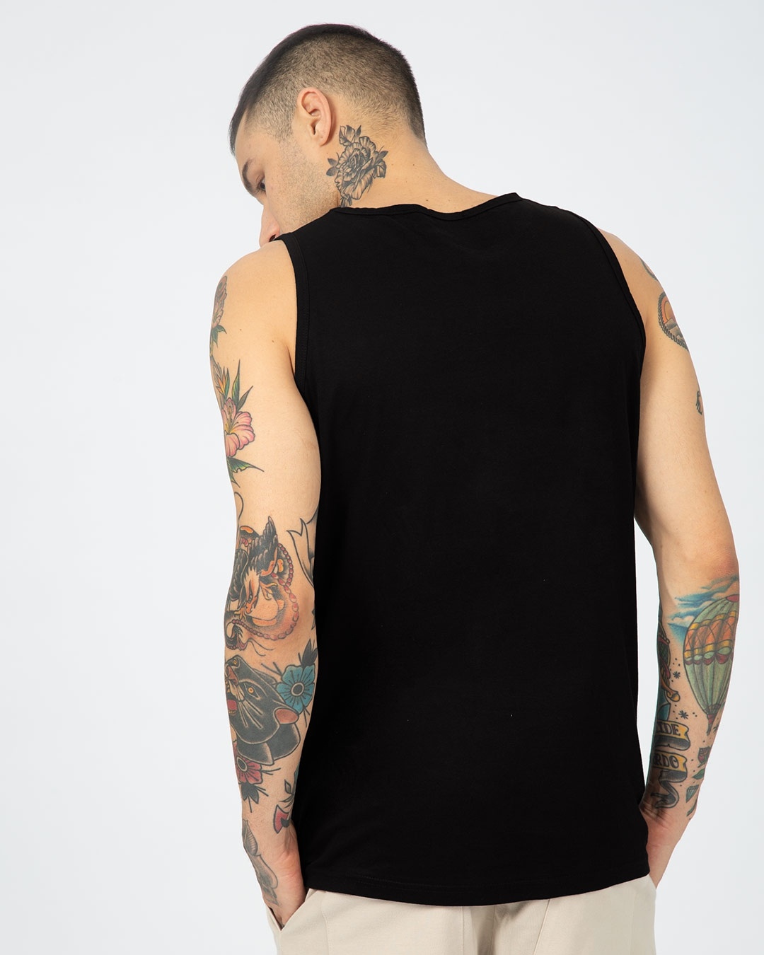 Buy Superman Line Vest (SML) for Men black Online at Bewakoof