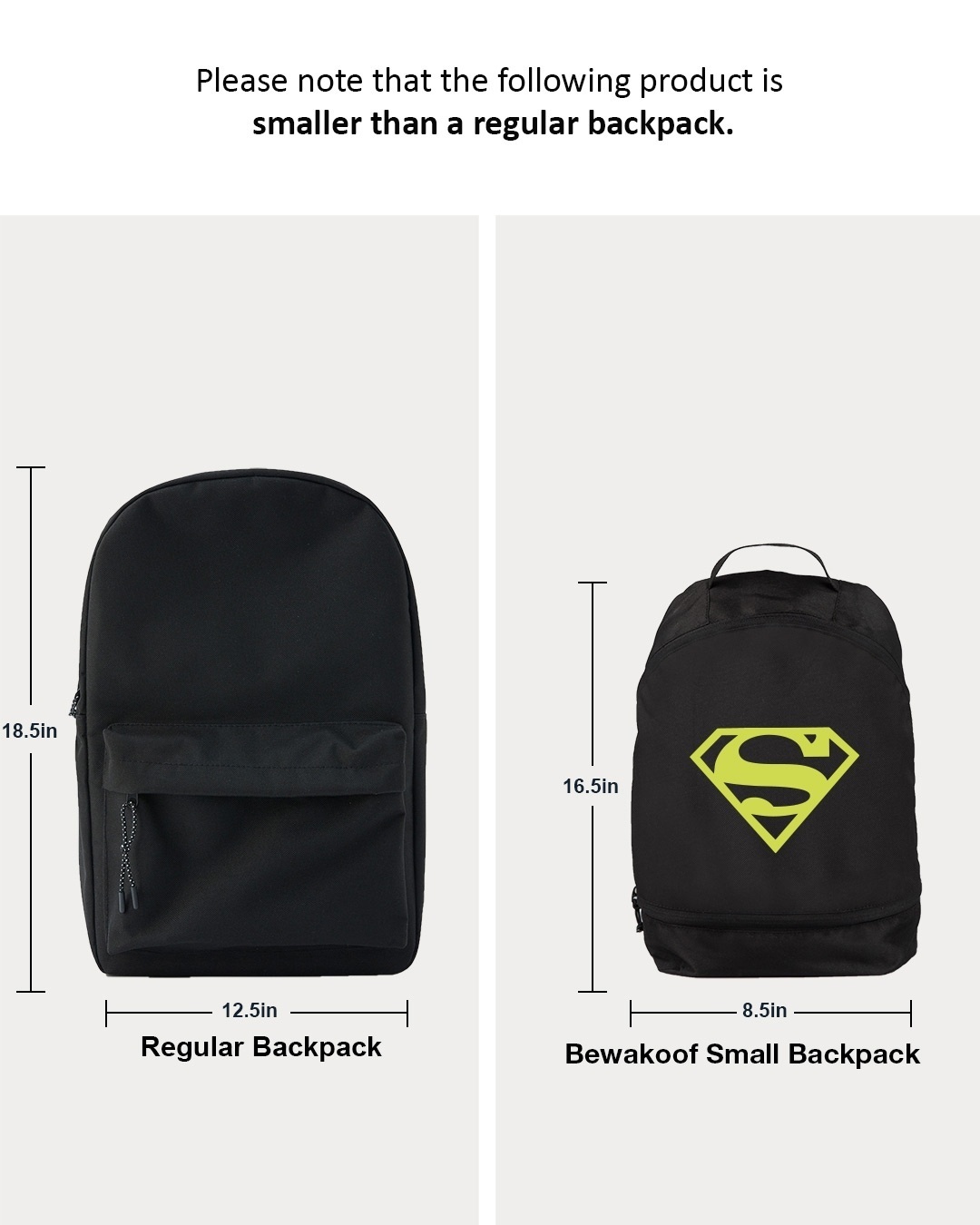 Shop Superman Neon Printed Small Backpack (SML)