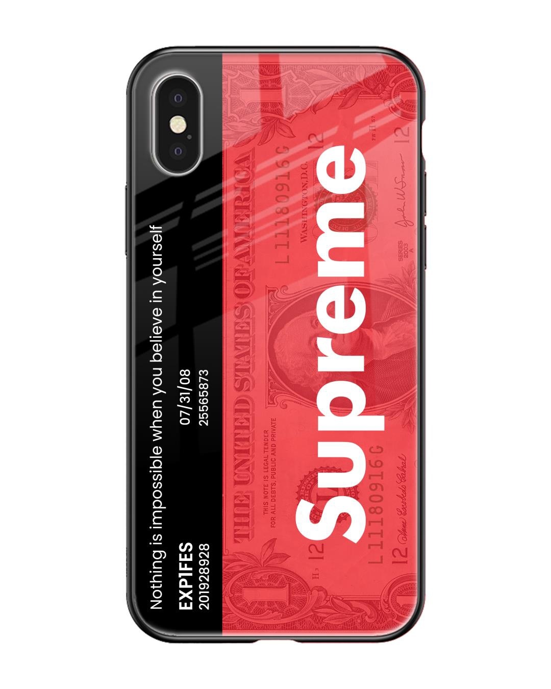 Buy Supreme Ticket Premium Glass Case for Apple iPhone XS Max (Shock Proof,  Scratch Resistant) Online in India at Bewakoof