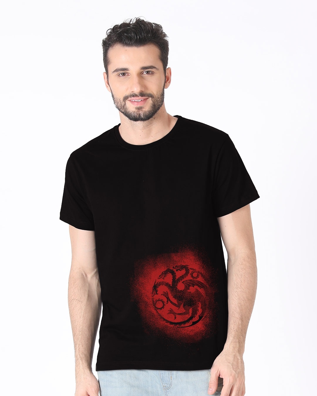 Shop Targaryen Grunge Half Sleeve T-Shirt (GTL)-Back