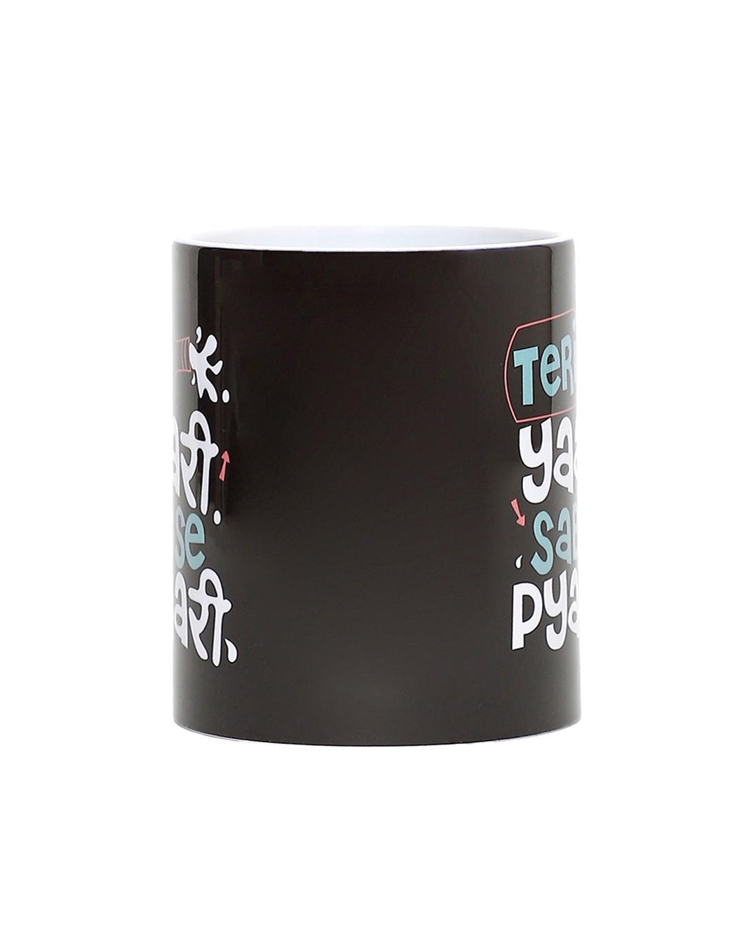 Shop Teri Yaari Sabse Pyaari Ceramic Mug,  (320ml, Black, Single Piece)-Design