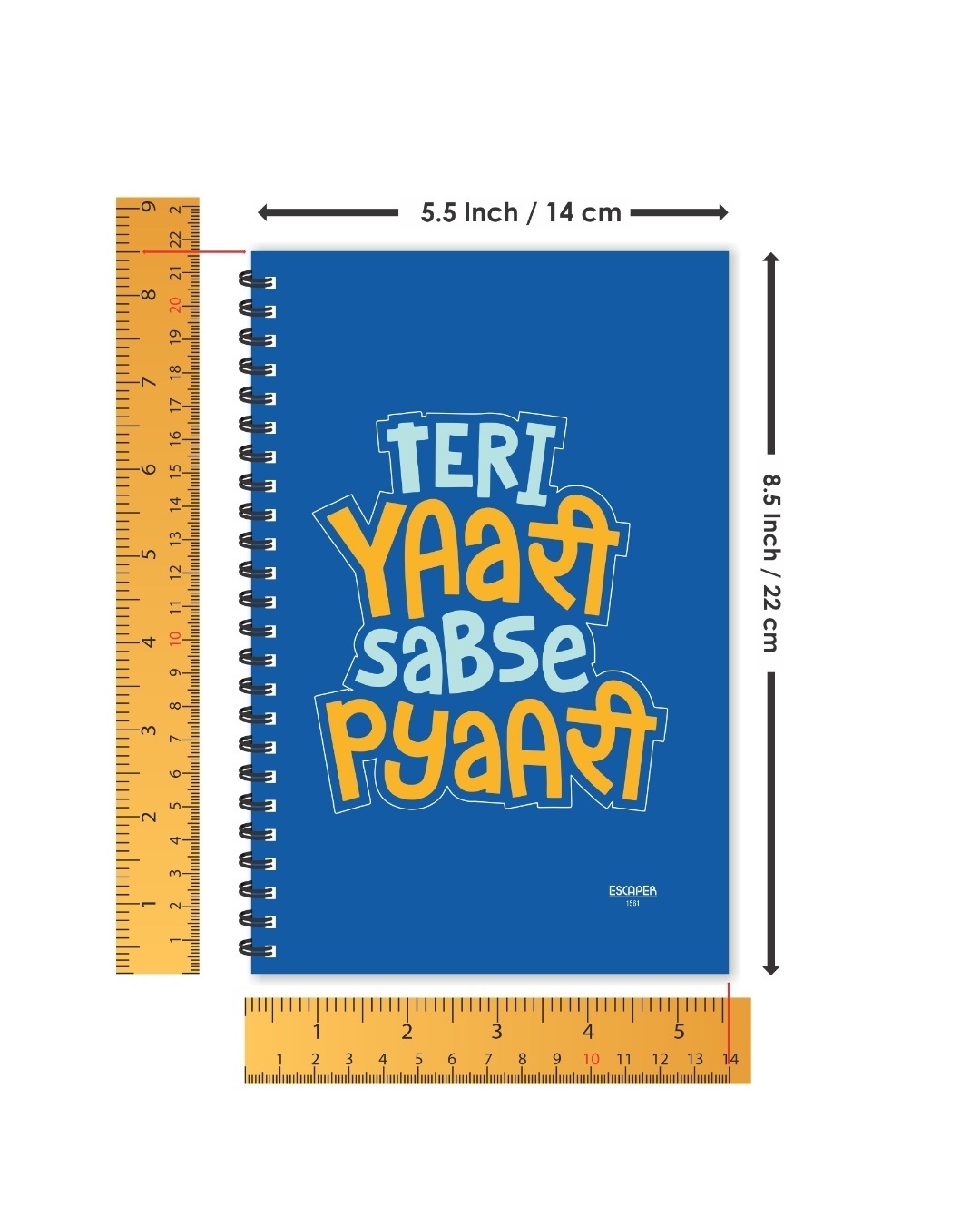 Shop Teri Yaari Sabse Pyari Designer Notebook (Soft Cover, A5 Size, 160 Pages, Ruled Pages)-Full