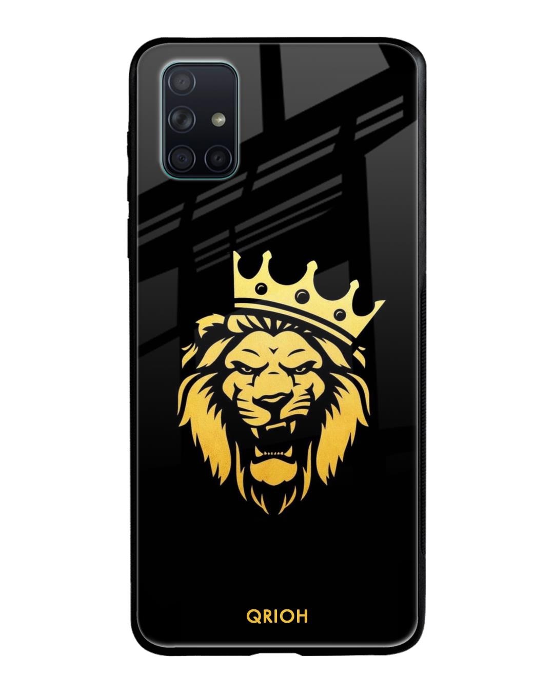 Shop The King Printed Premium Glass Cover For Samsung Galaxy A71(Impact Resistant, Matte Finish)-Front