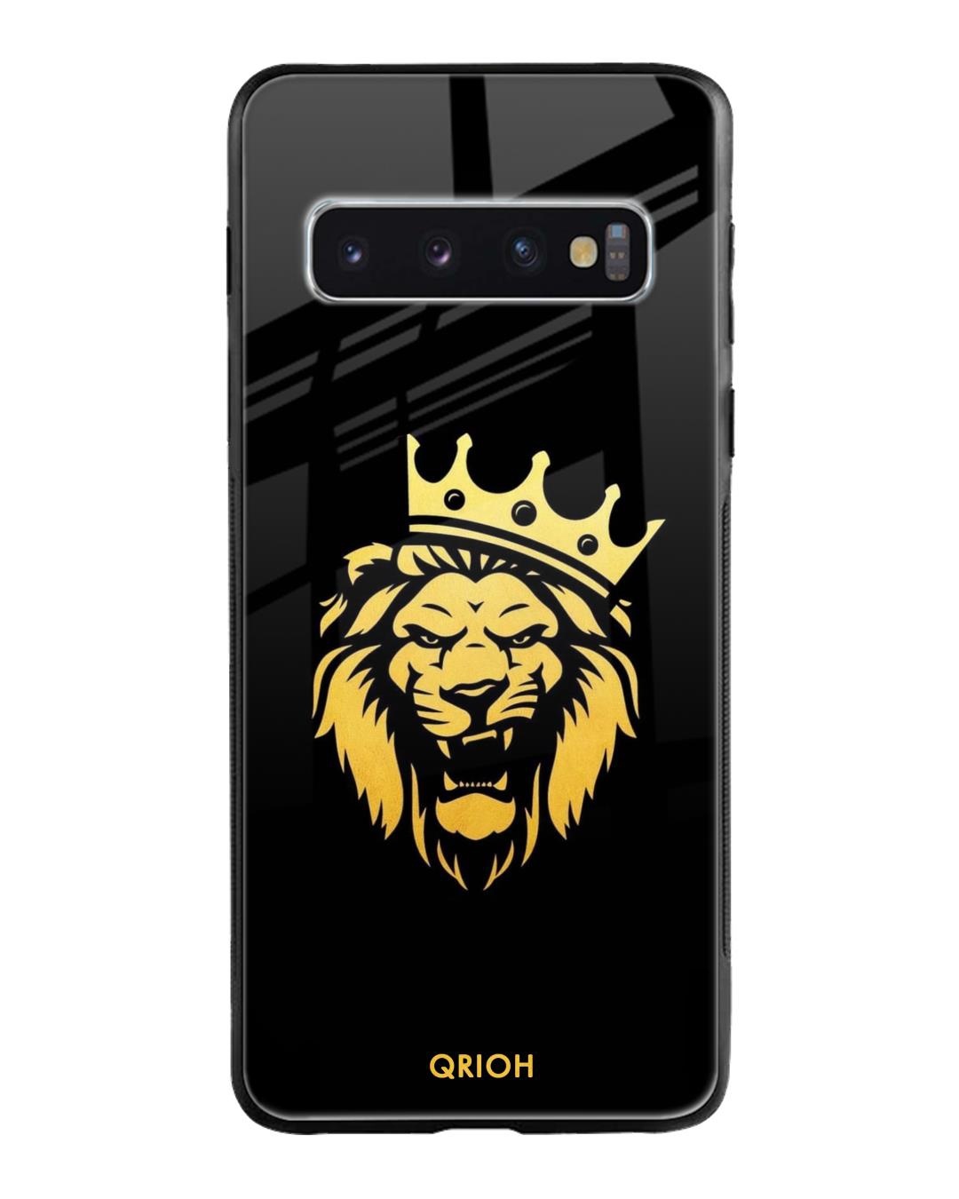 Shop The King Printed Premium Glass Cover For Samsung Galaxy S10 Plus(Impact Resistant, Matte Finish)-Back