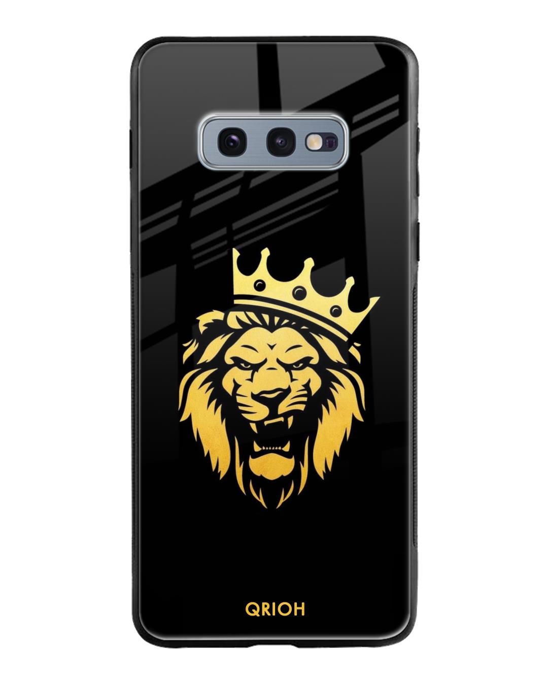 Shop The King Printed Premium Glass Cover For Samsung Galaxy S10E(Impact Resistant, Matte Finish)-Back