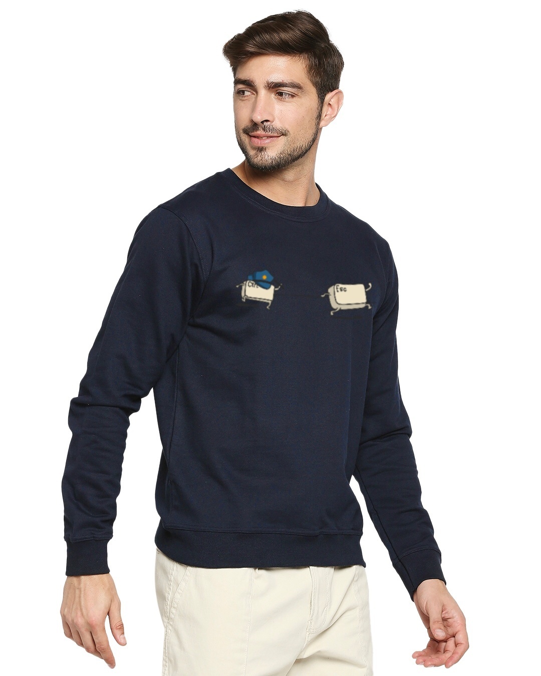 Shop Men's Navy Blue "The Esc Artist"  Sweatshirt-Back