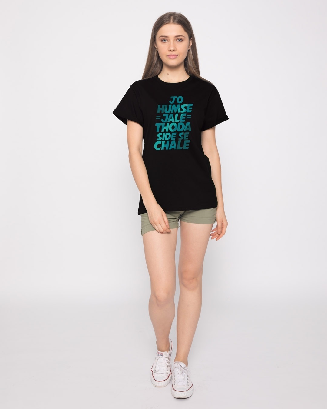 Shop Thoda Side Se Chaley Boyfriend T-Shirt-Full