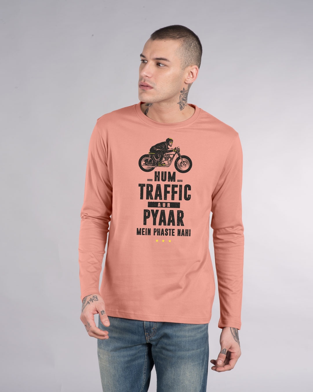 Shop Traffic Aur Pyaar Full Sleeve T-Shirt-Front