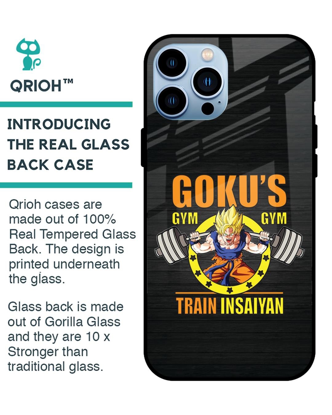 Shop Train Insaiyan Premium Glass Case for Apple iPhone 13 Pro Max (Shock Proof,Scratch Resistant)-Back