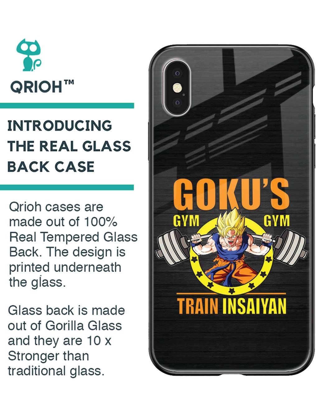 Shop Train Insaiyan Premium Glass Case for Apple iPhone X (Shock Proof,Scratch Resistant)-Back