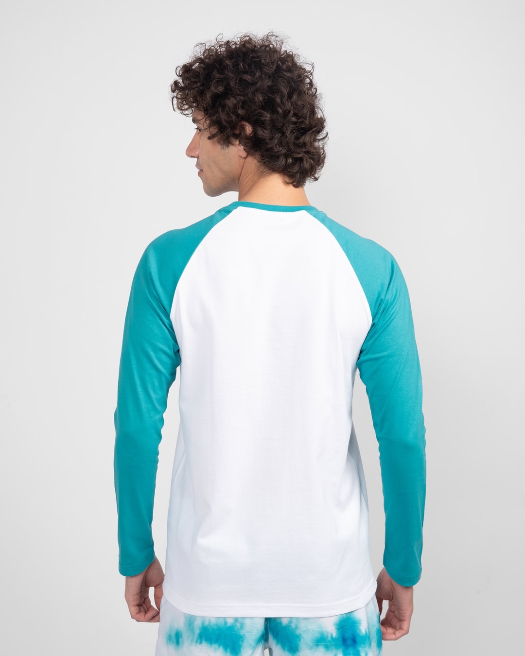 Shop Tropical Blue-White Full Sleeve Raglan T-Shirt-Full