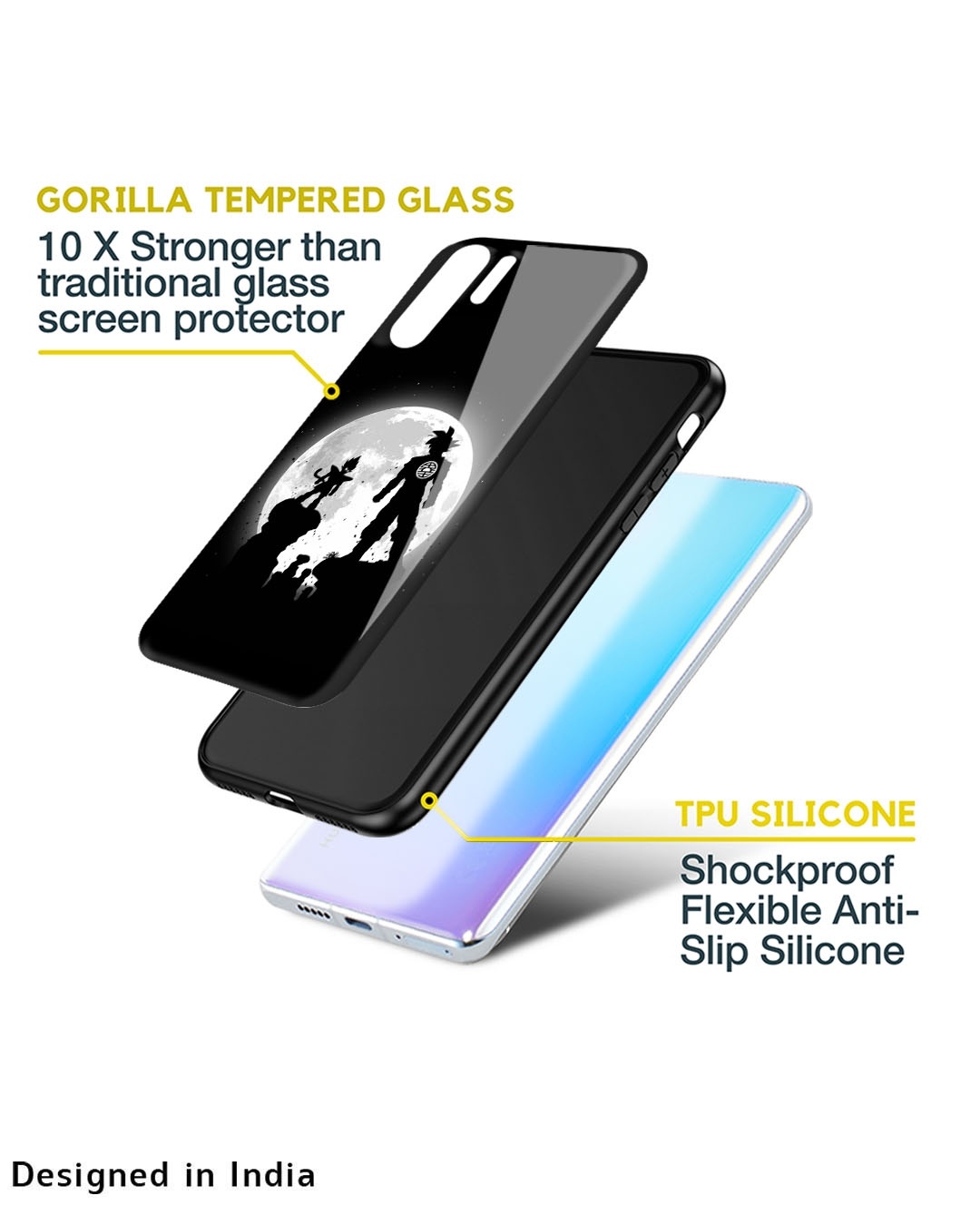 Shop True Saiyans Premium Glass Case for Apple iPhone 14 (Shock Proof,Scratch Resistant)-Design
