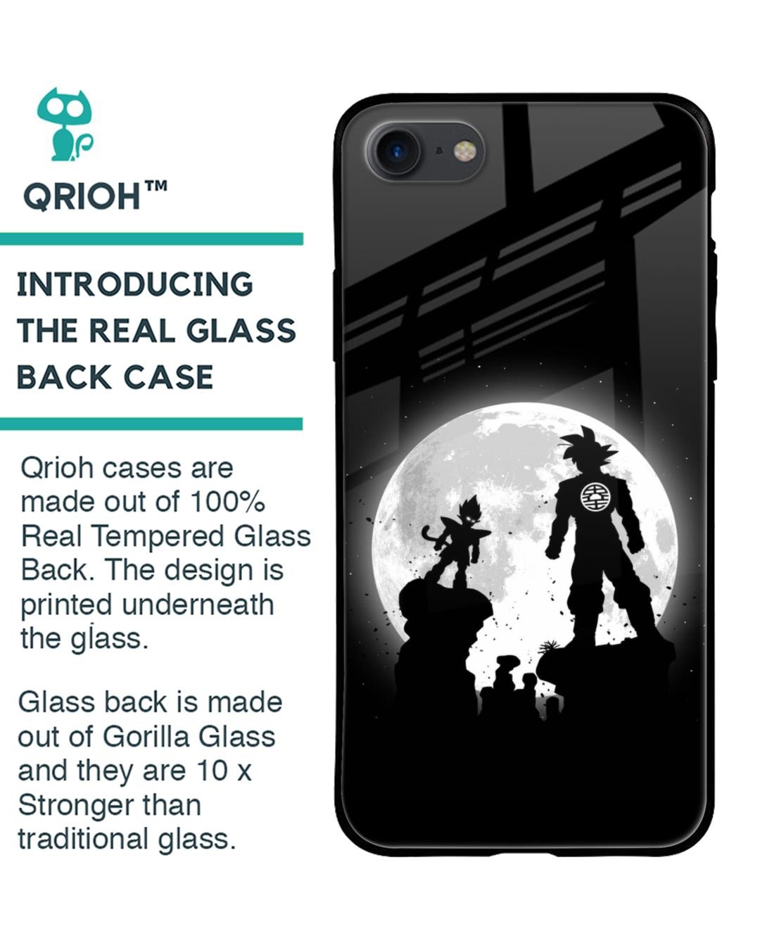 Shop True Saiyans Premium Glass Case for Apple iPhone 7 (Shock Proof,Scratch Resistant)-Back