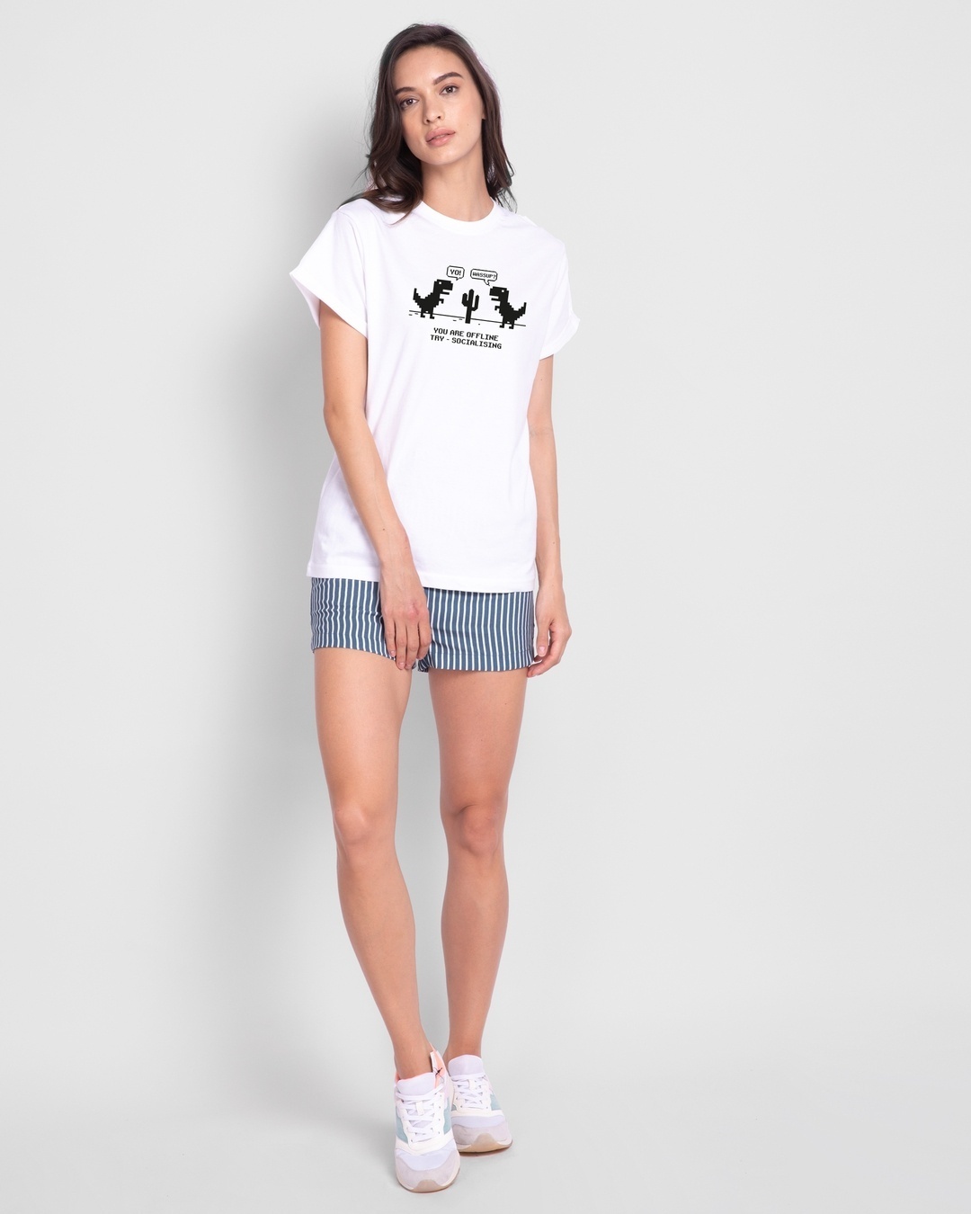 Shop Try Socialising Boyfriend T-shirt-Design
