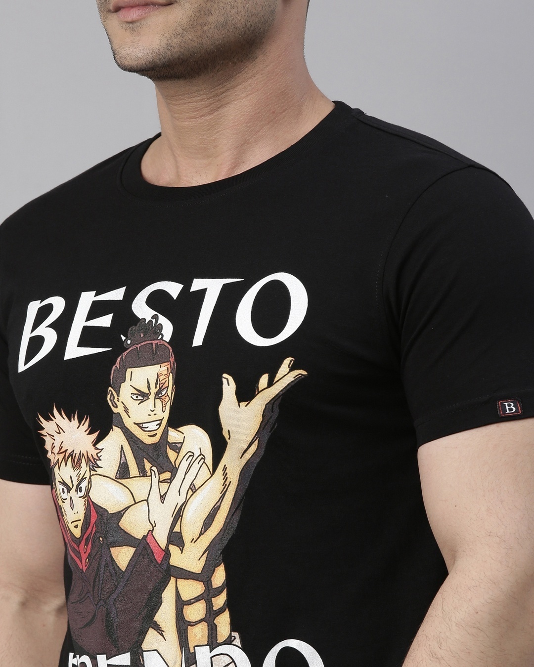 Shop Unisex Black Besto Frendo - Jujutsu Kaisen Anime T-shirt