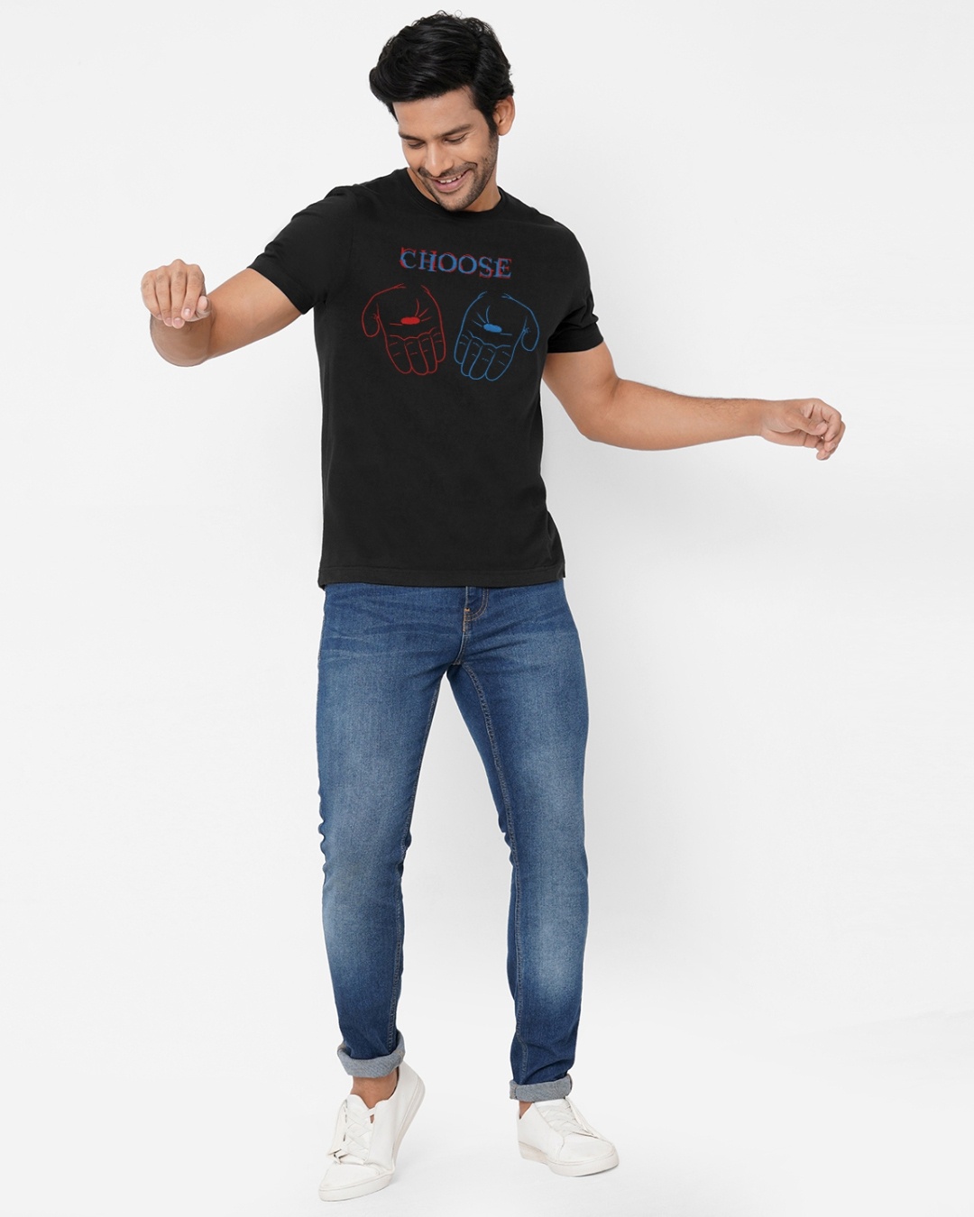 Buy Unisex Black Choose Printed Cotton Tshirt for Unisex Black Online