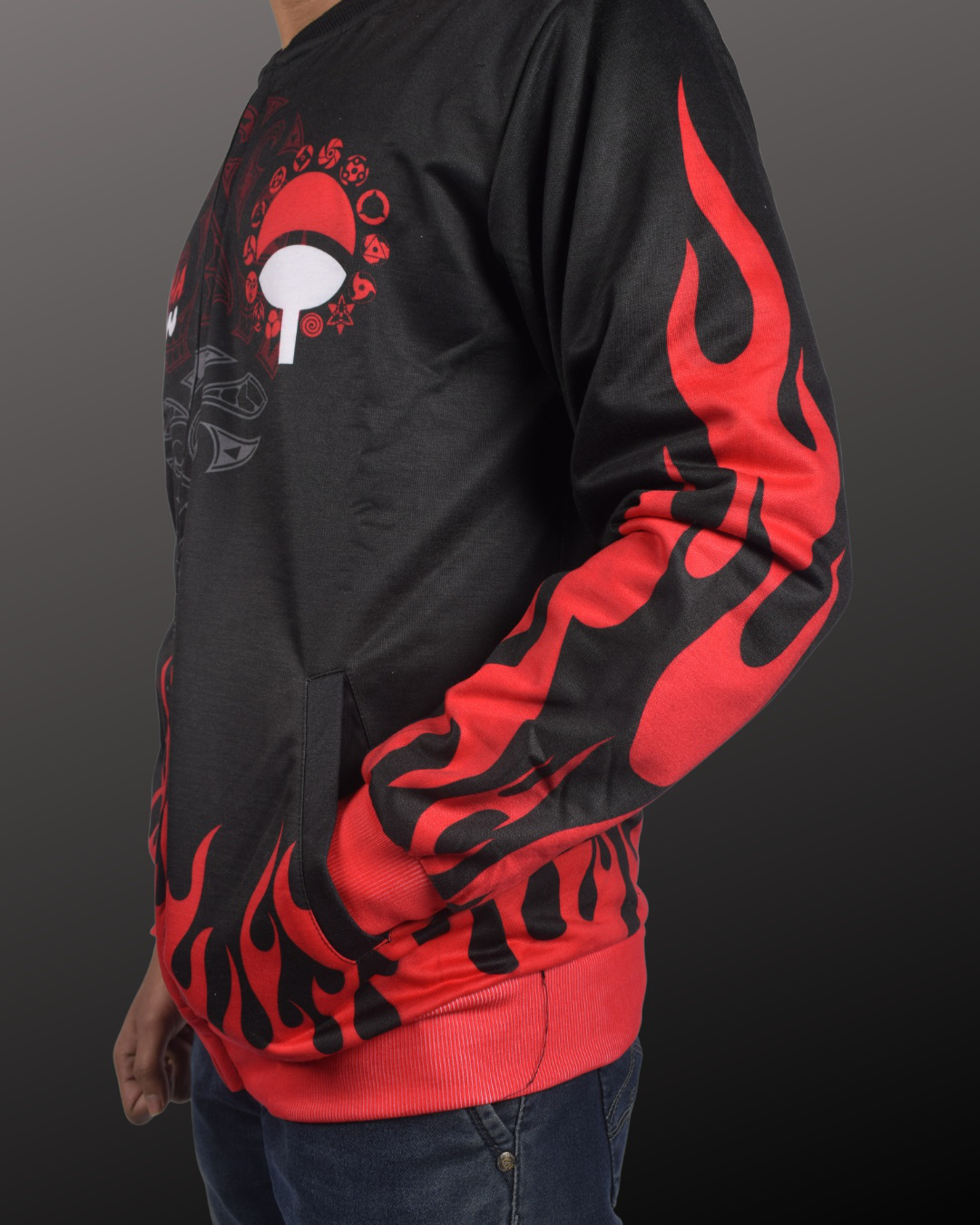 Buy Unisex Black Naruto Uchiha Clan Anime Graphic Printed Jacket For Unisex Black Online At Bewakoof 1373