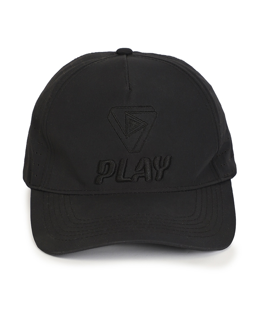 Shop Unisex Black Perforated Baseball Cap-Back