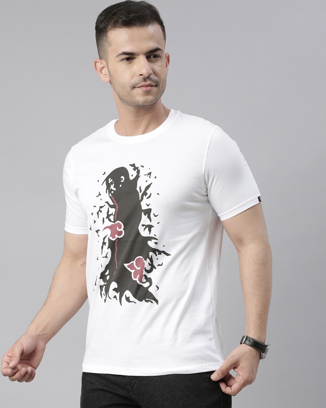 Shop Unisex White Itachi - Naruto Anime T-shirt-Design