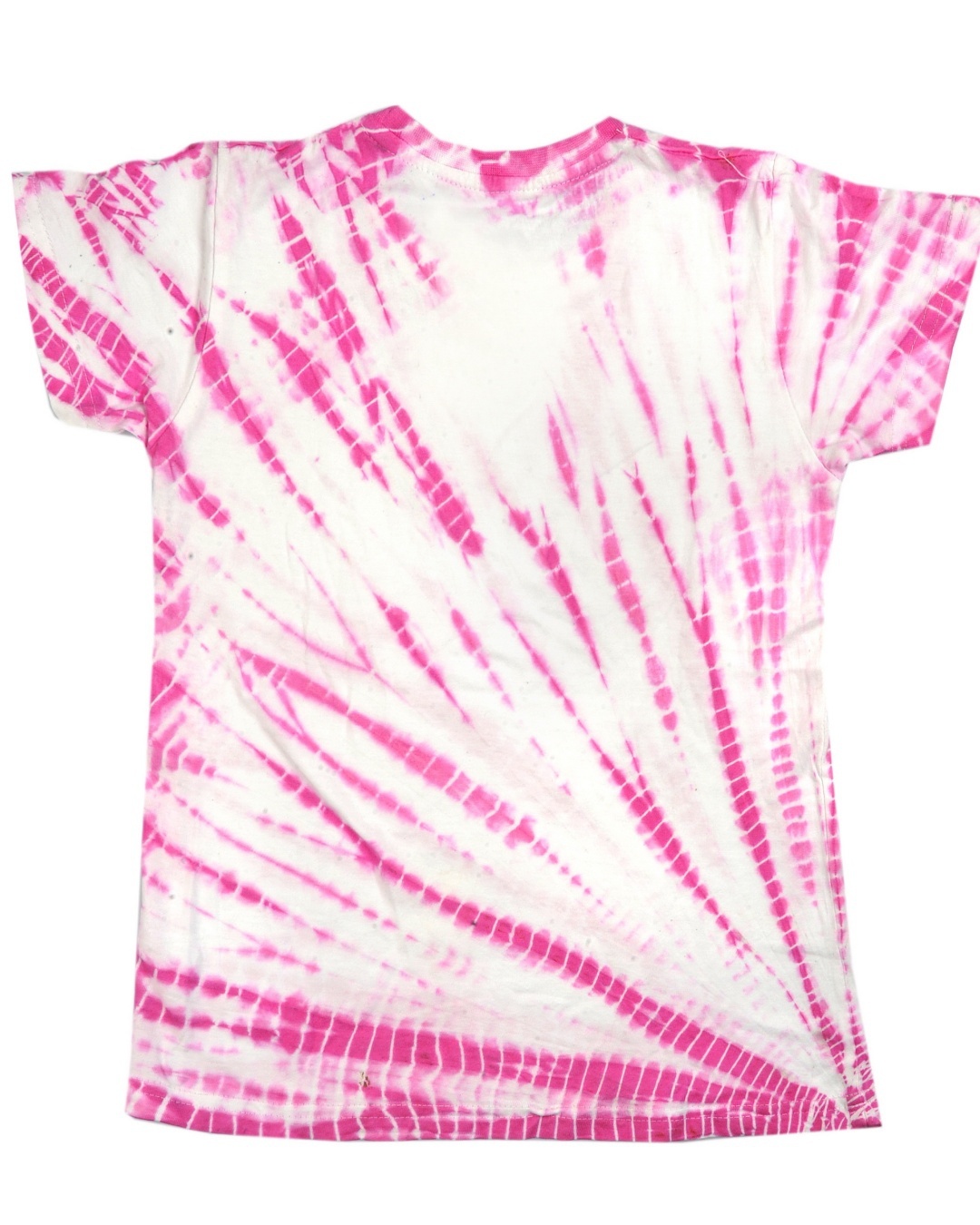 Shop Unisex White & Pink Tie & Dye Relaxed Fit T-shirt-Design