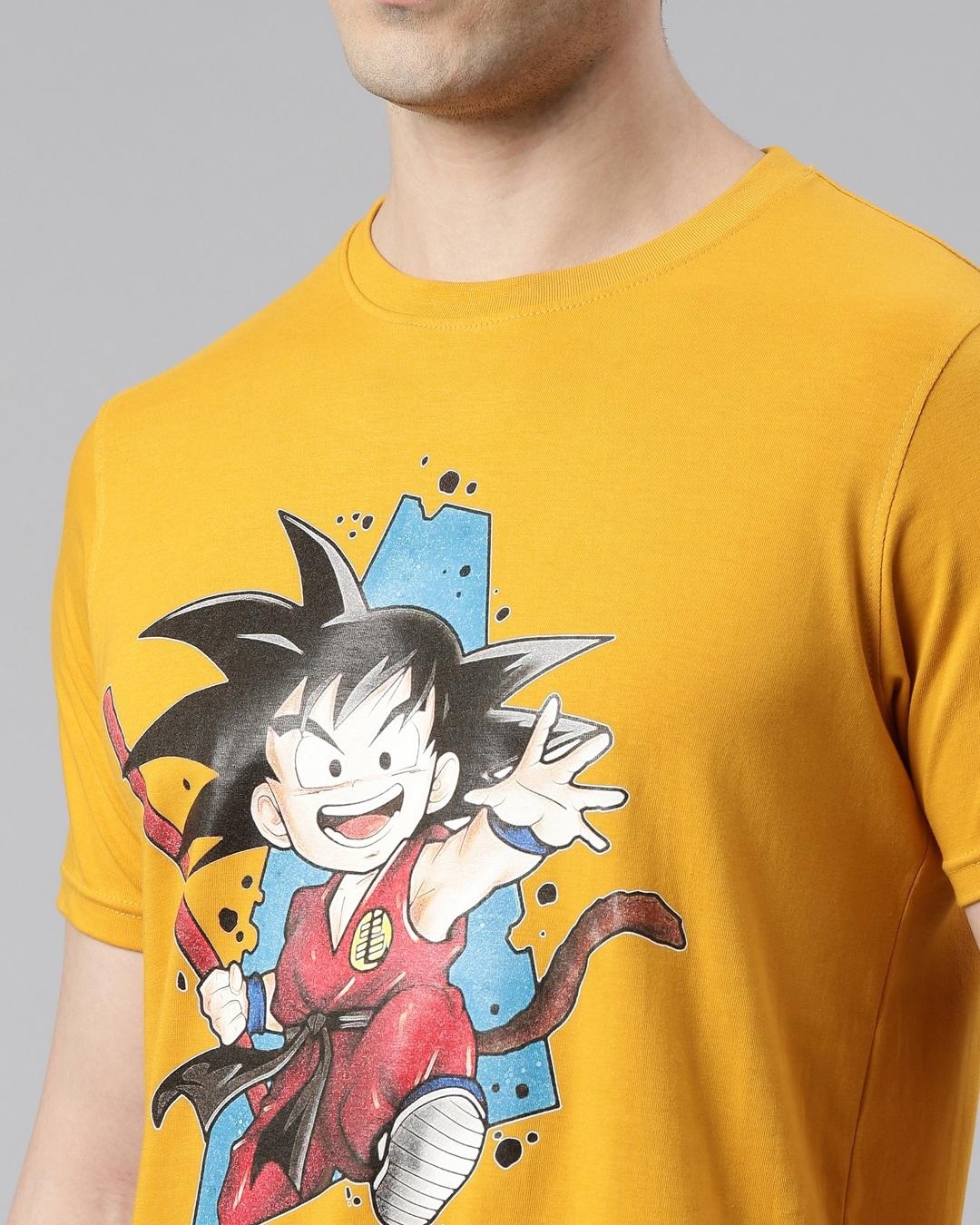 Buy Unisex Yellow Dragon Ball Z Goku Kid Graphic Printed Anime T