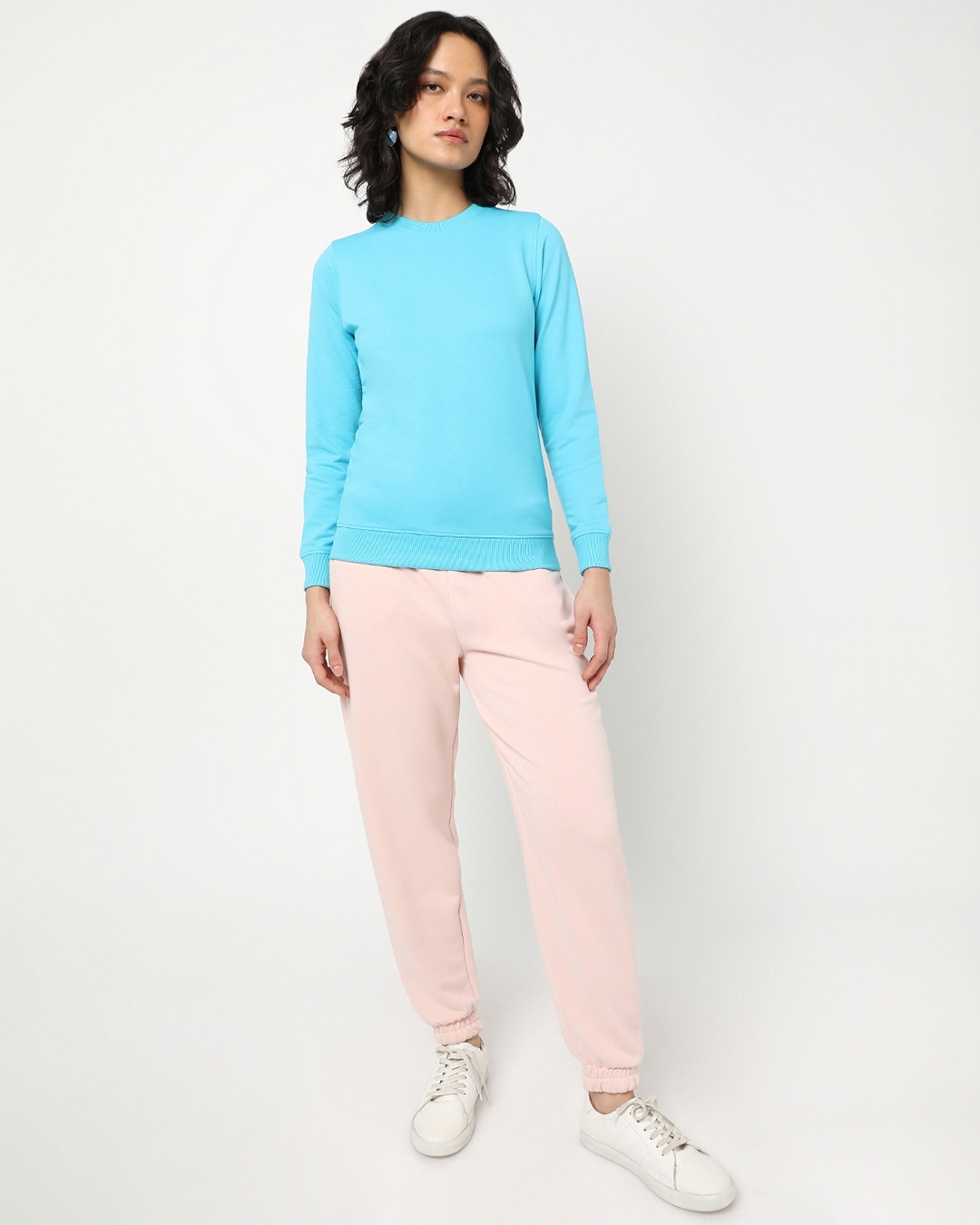 Shop Upbeat Blue Fleece Sweatshirt-Full