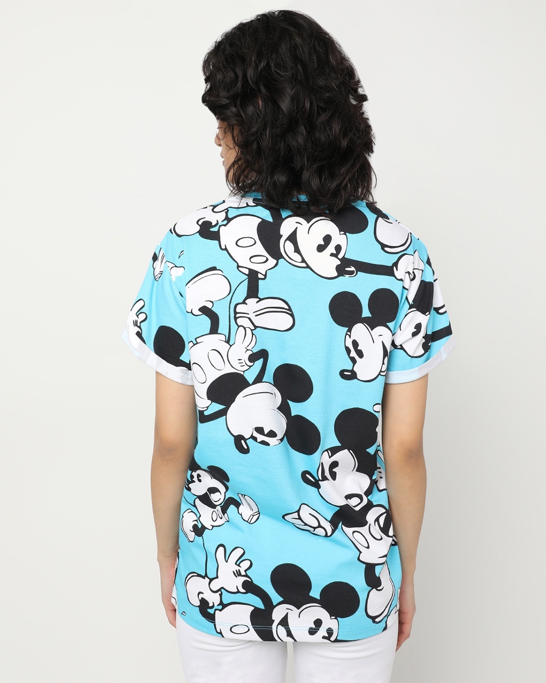 Shop Upbeat Blue Mickey AOP Half Sleeve T-shirt-Design