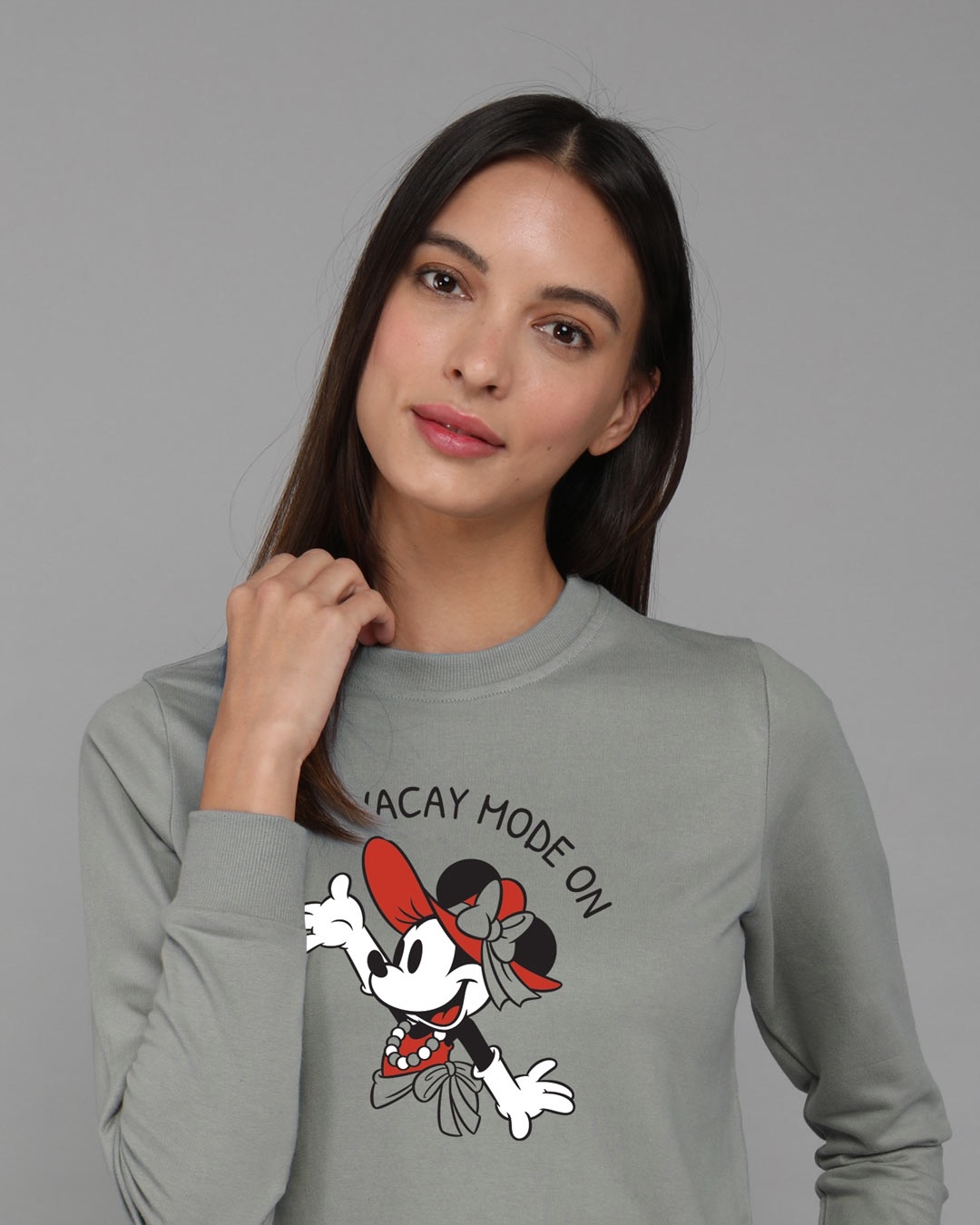 Shop Vacay Minnie Fleece Light Sweatshirts (DL)-Front