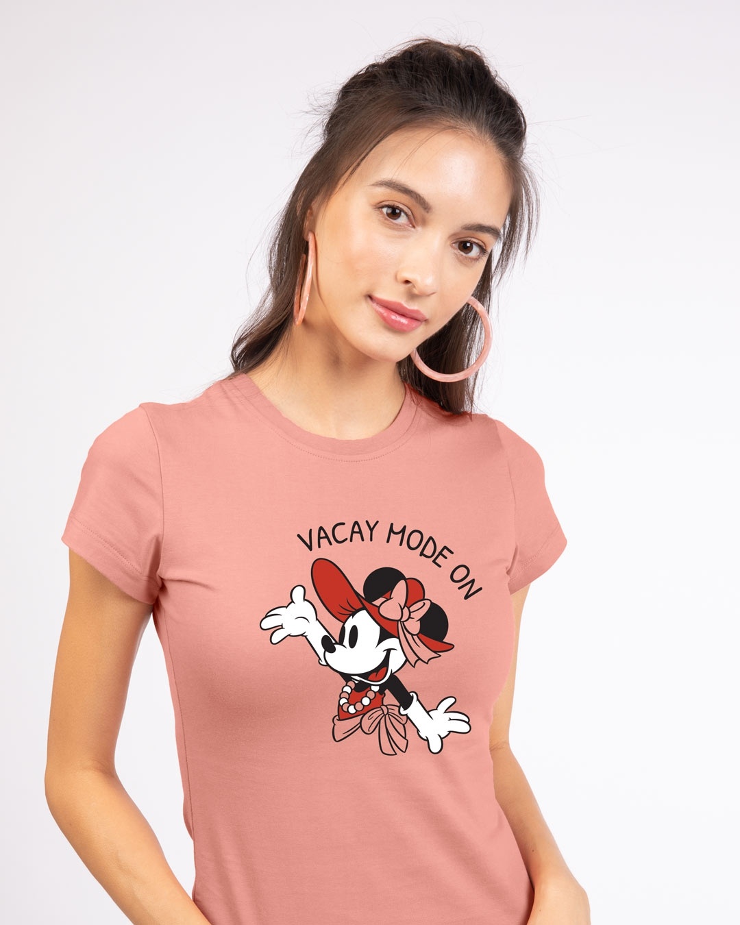 Shop Vacay Minnie Half Sleeve T-Shirt (DL)-Front