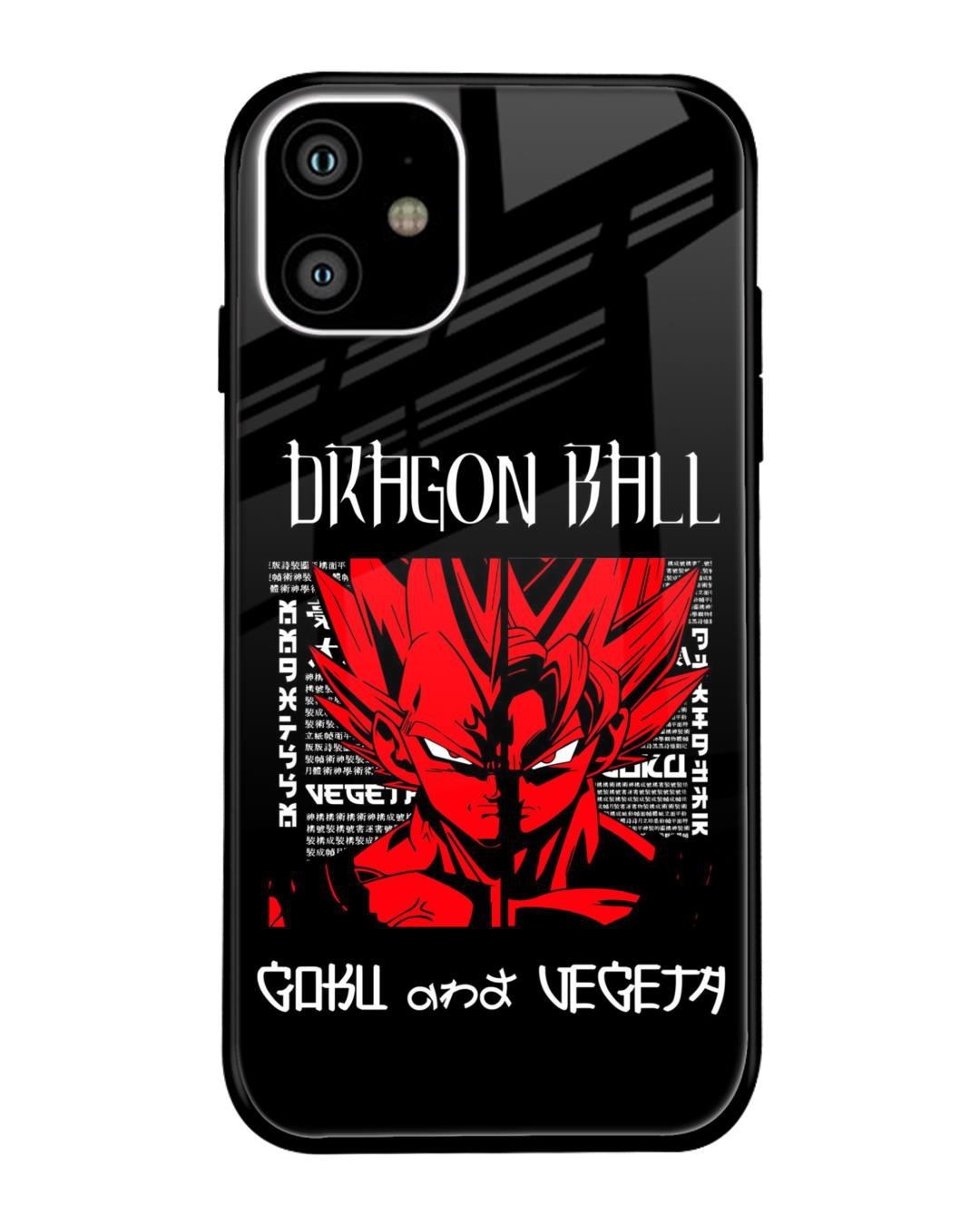 Shop Vegeta & Goku Premium Glass Case for Apple iPhone 11 (Shock Proof,Scratch Resistant)-Front