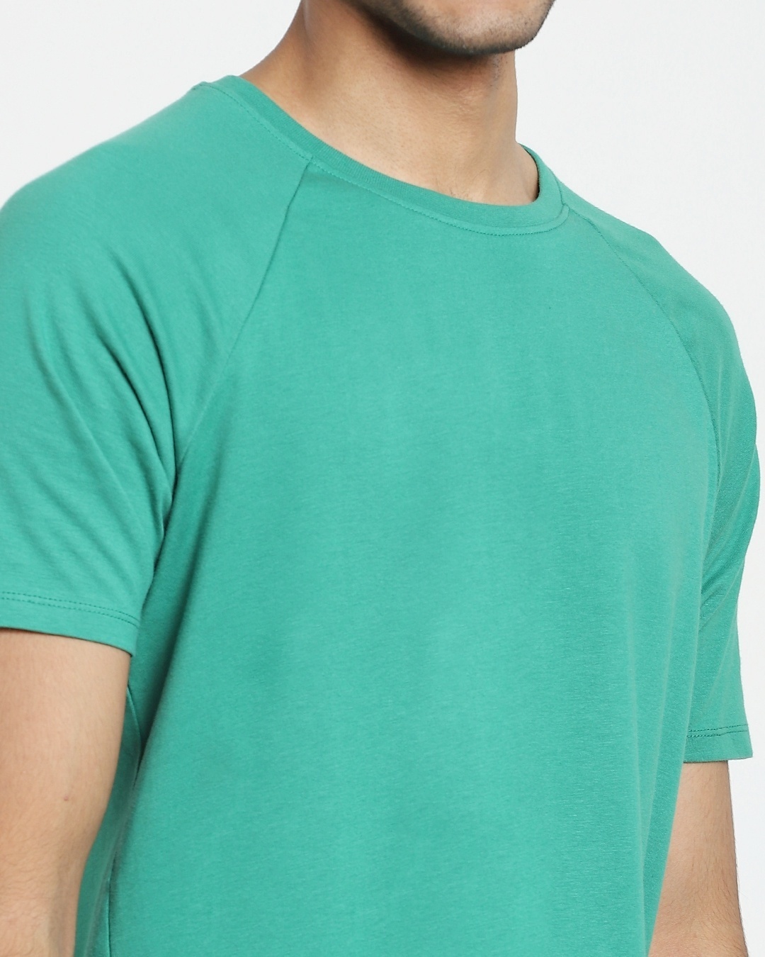 Shop Verdant Green Apple Cut Raglan Half Sleeve T-Shirt