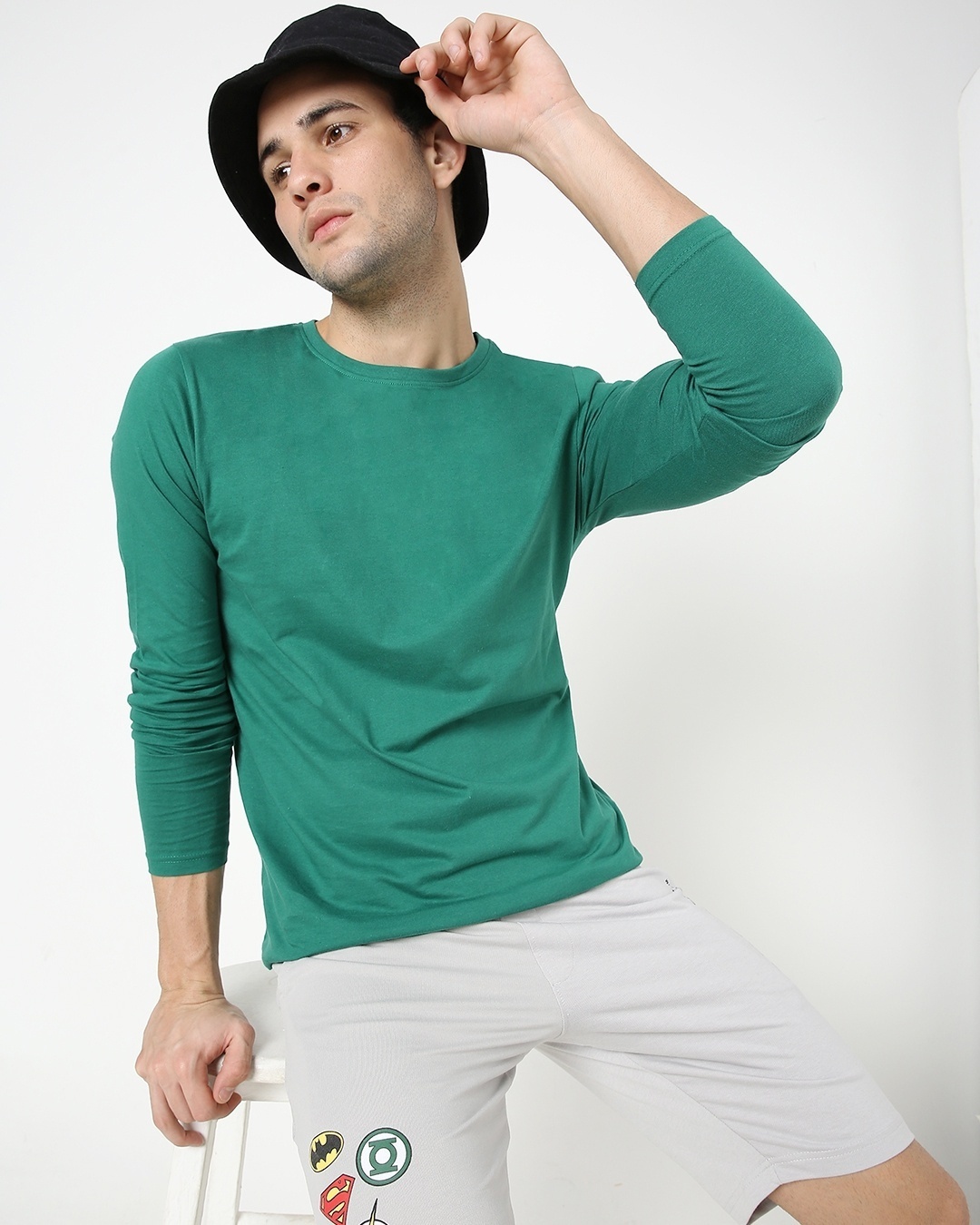 Shop Verdant Green Full Sleeve T-shirt-Front